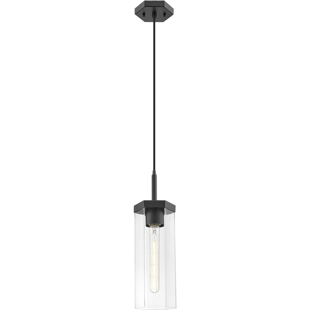 Innovations Lighting 463-1P-BK-G463-12CL Downtown Urban Blakeley 1 Light 5 inch Matte Black Pendant Ceiling Light in Clear