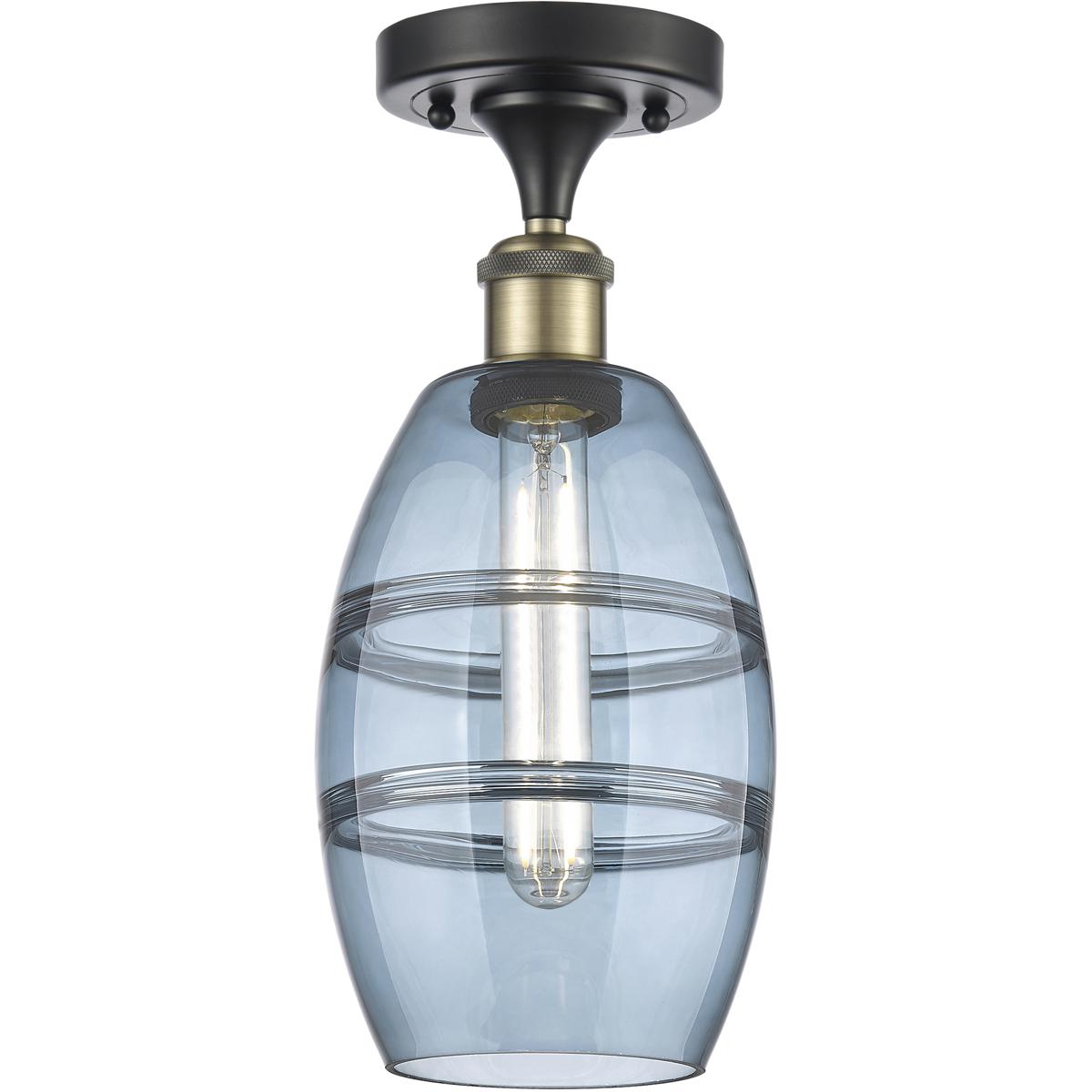 Innovations Lighting 516-1C-BAB-G557-6BL Ballston Vaz 1 Light 5.88 inch Black Antique Brass Semi-Flush Mount Ceiling Light