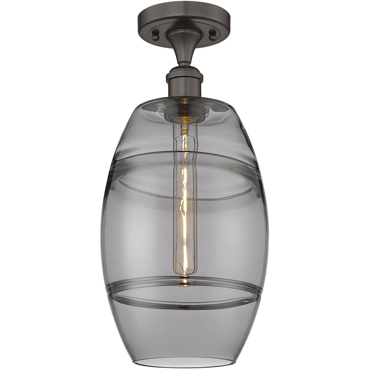 Innovations Lighting 516-1C-OB-G557-8SM Ballston Vaz 1 Light 8 inch Oil Rubbed Bronze Semi-Flush Mount Ceiling Light