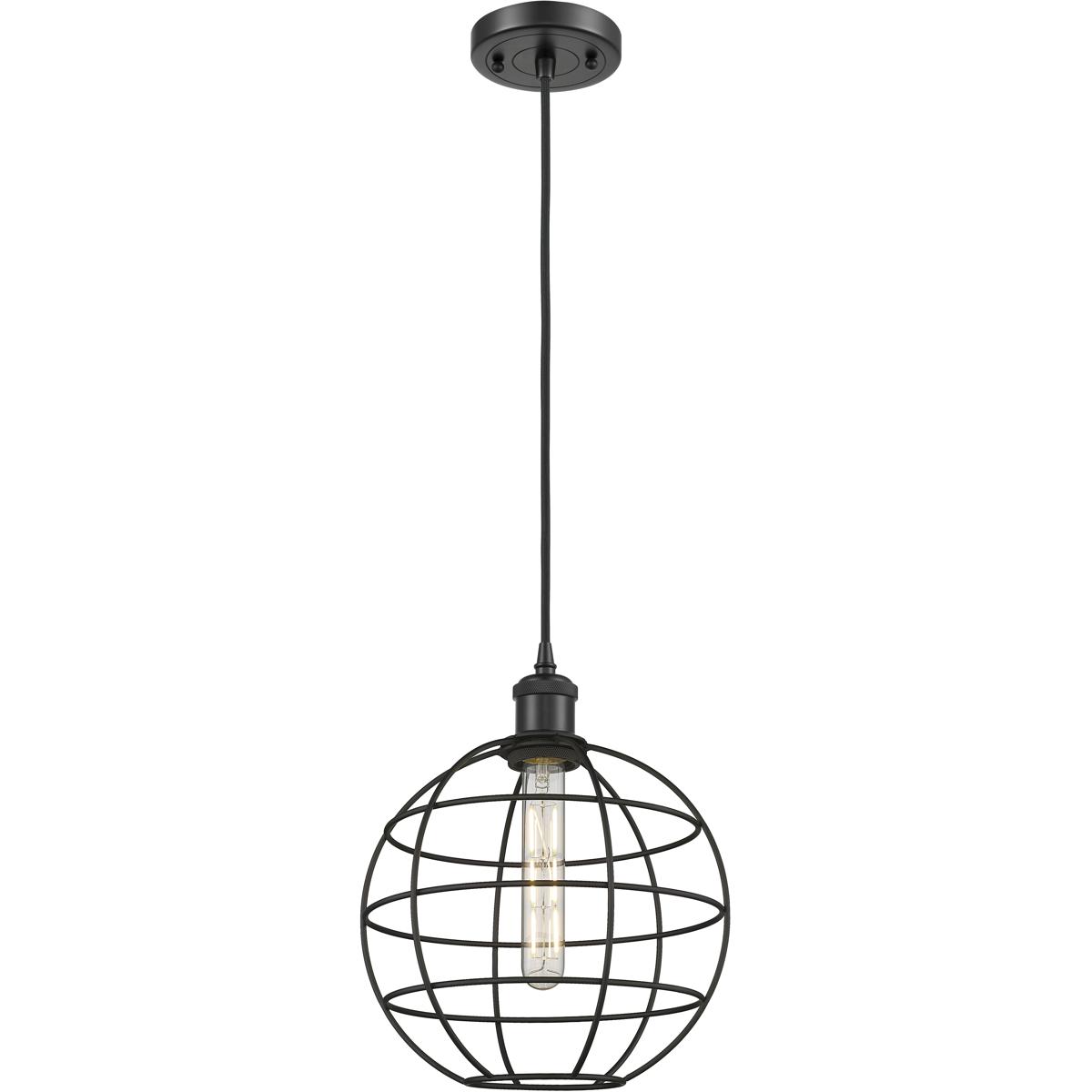 Innovations Lighting 516-1P-BK-CE-10-BK Lake Placid 1 Light 9.5 inch Matte Black Pendant Ceiling Light