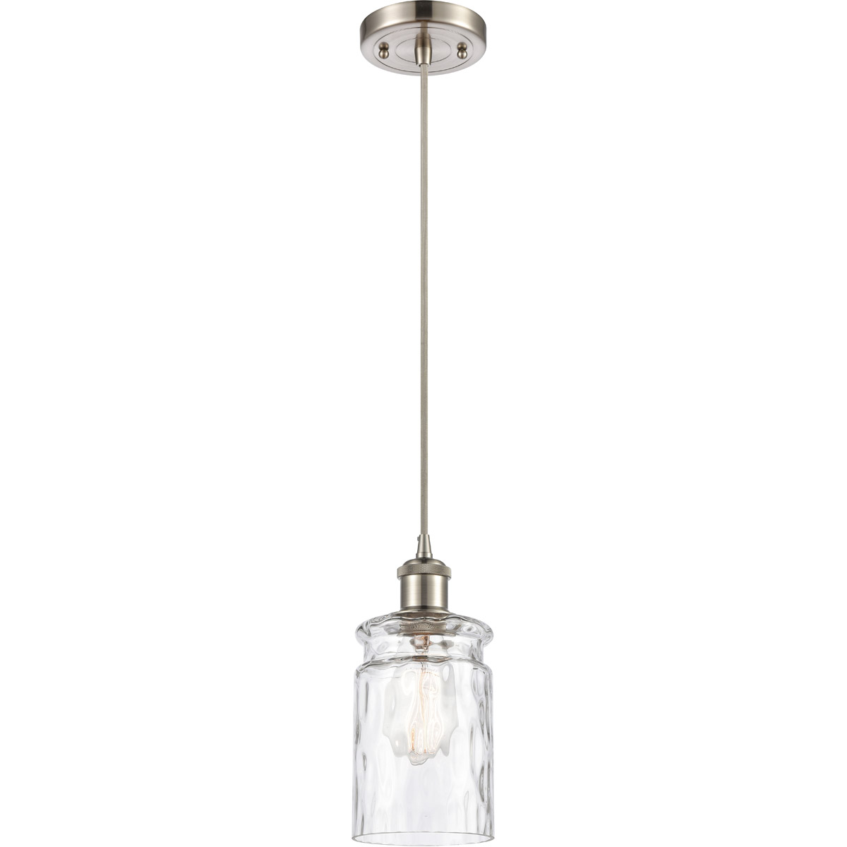Innovations Lighting 516-1P-SN-G352-LED Ballston Candor LED 4.75 inch Brushed Satin Nickel Mini Pendant Ceiling Light in Silver, Ballston