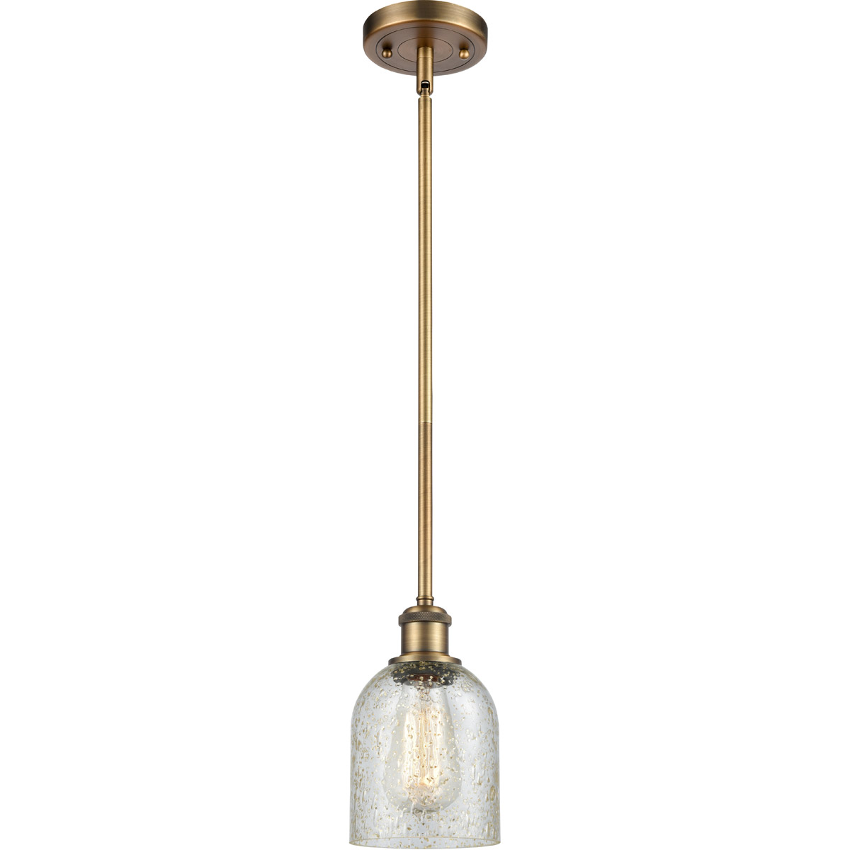 Innovations Lighting 516-1S-BB-G259 Ballston Caledonia 1 Light 5 inch Brushed Brass Pendant Ceiling Light in Mica Glass, Ballston