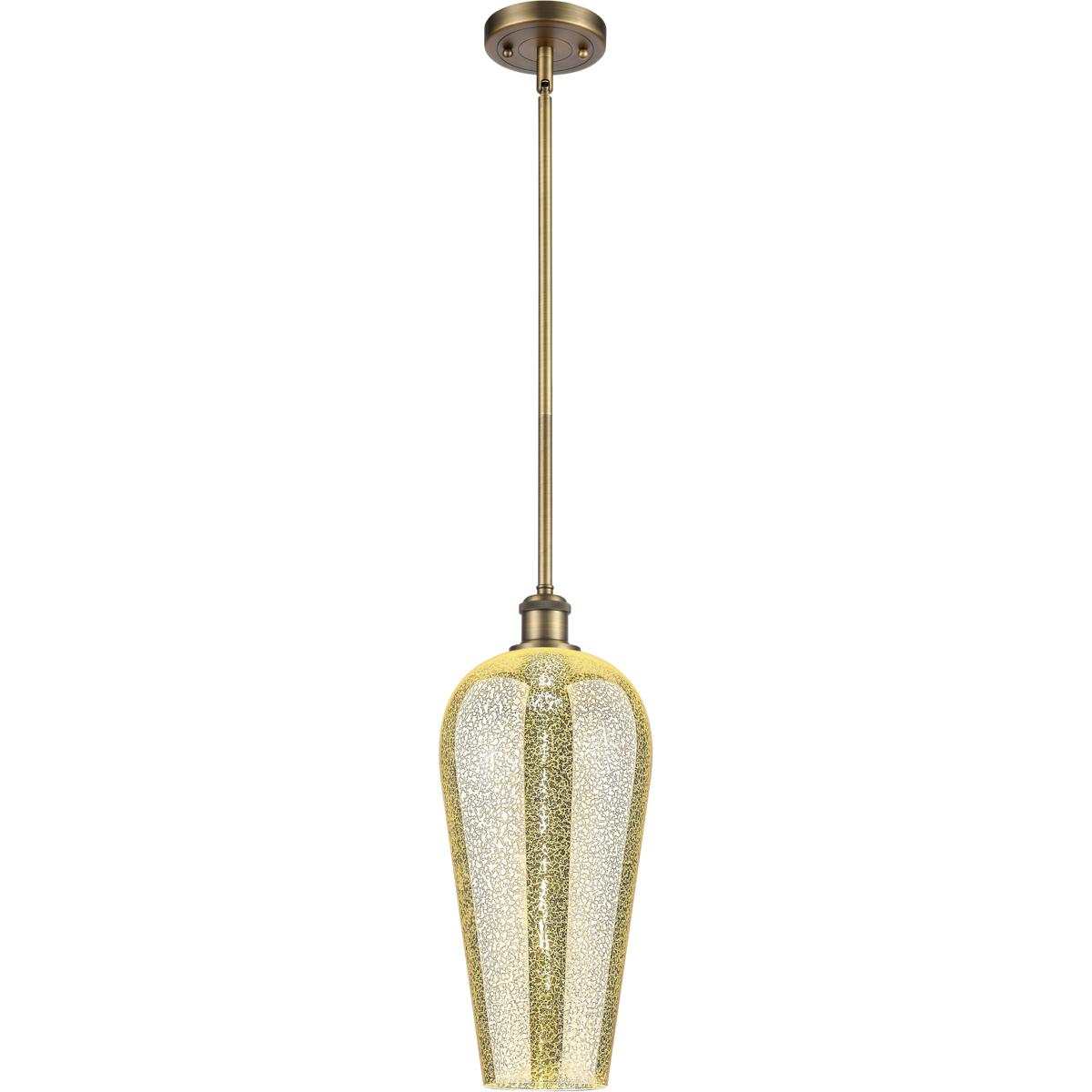 Innovations Lighting 516-1S-BB-G456-8ME Ballston Chelsea 1 Light 8 inch Brushed Brass Mini Pendant Ceiling Light in Mercury Glass