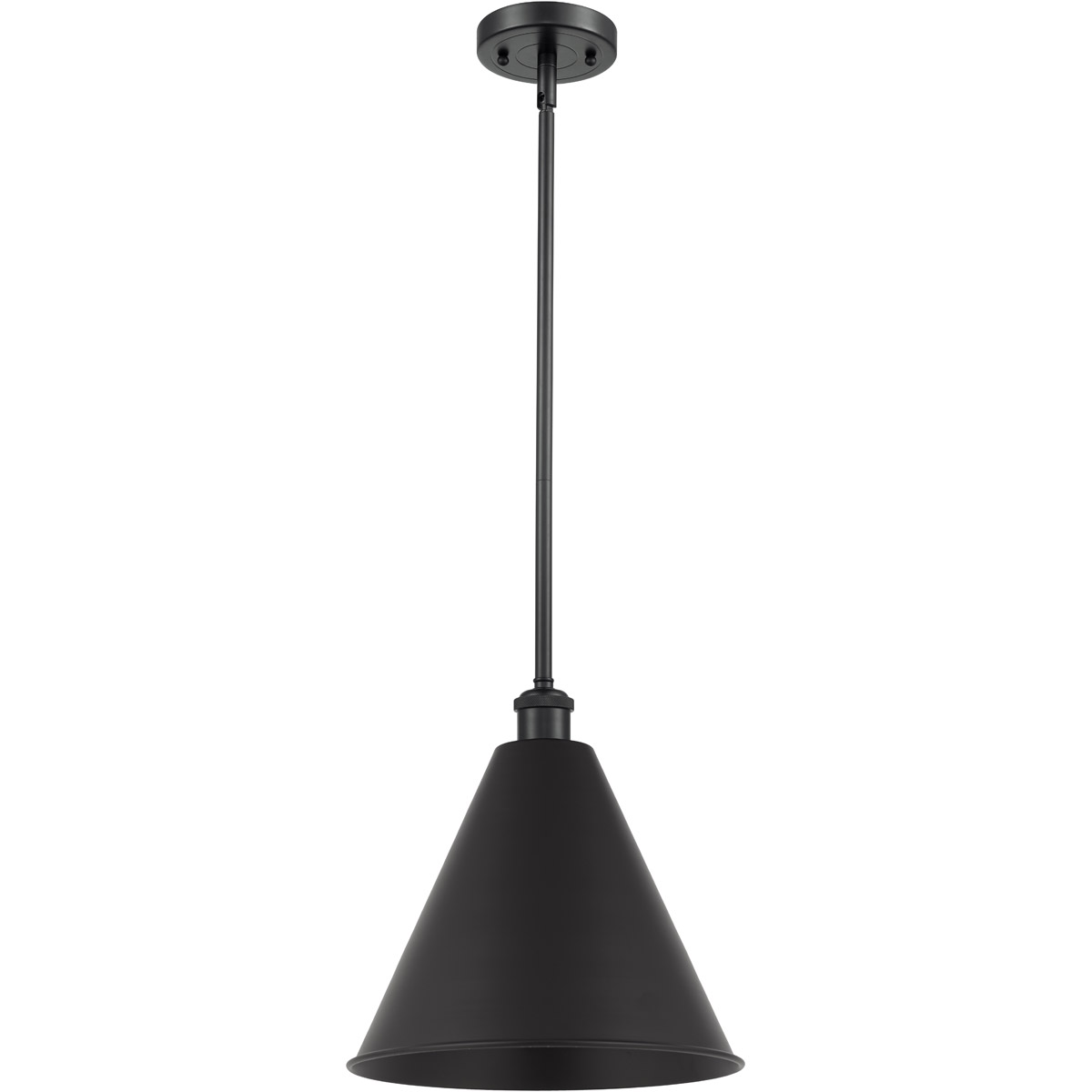 Innovations Lighting 516-1S-BK-MBC-16-BK Ballston Cone 1 Light 16 inch Matte Black Pendant Ceiling Light