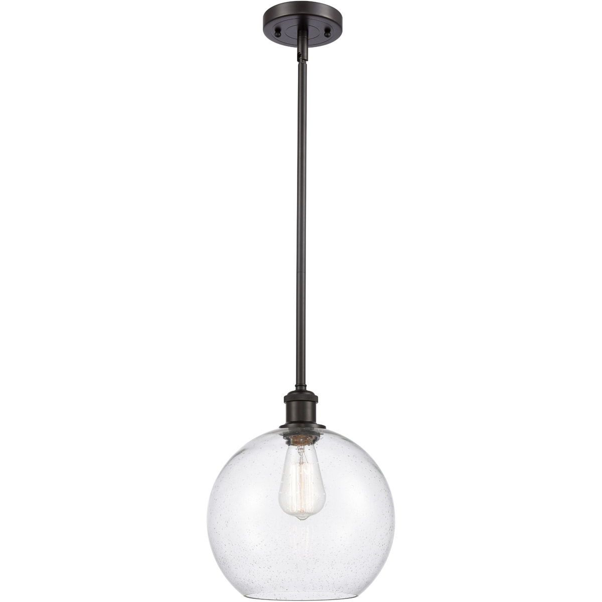 Innovations Lighting 516-1S-OB-G124-10 Ballston Large Athens 1 Light 10 inch Oil Rubbed Bronze Pendant Ceiling Light in Seedy Glass, Ballston