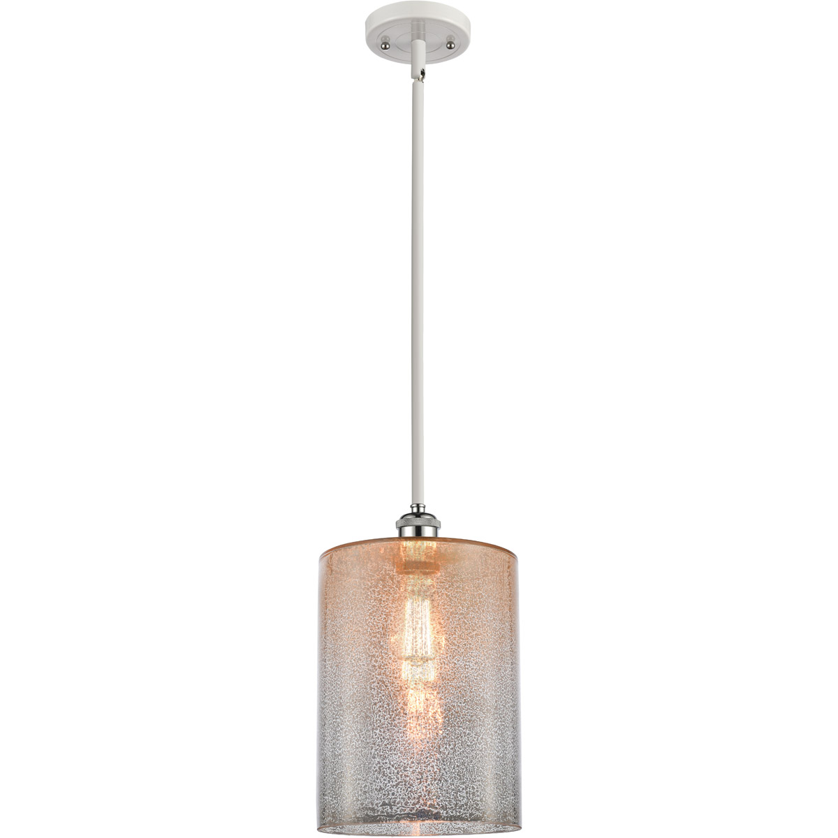 Innovations Lighting 516-1S-WPC-G116-L Ballston Large Cobbleskill 1 Light 9 inch White and Polished Chrome Pendant Ceiling Light in Mercury Glass, Bal