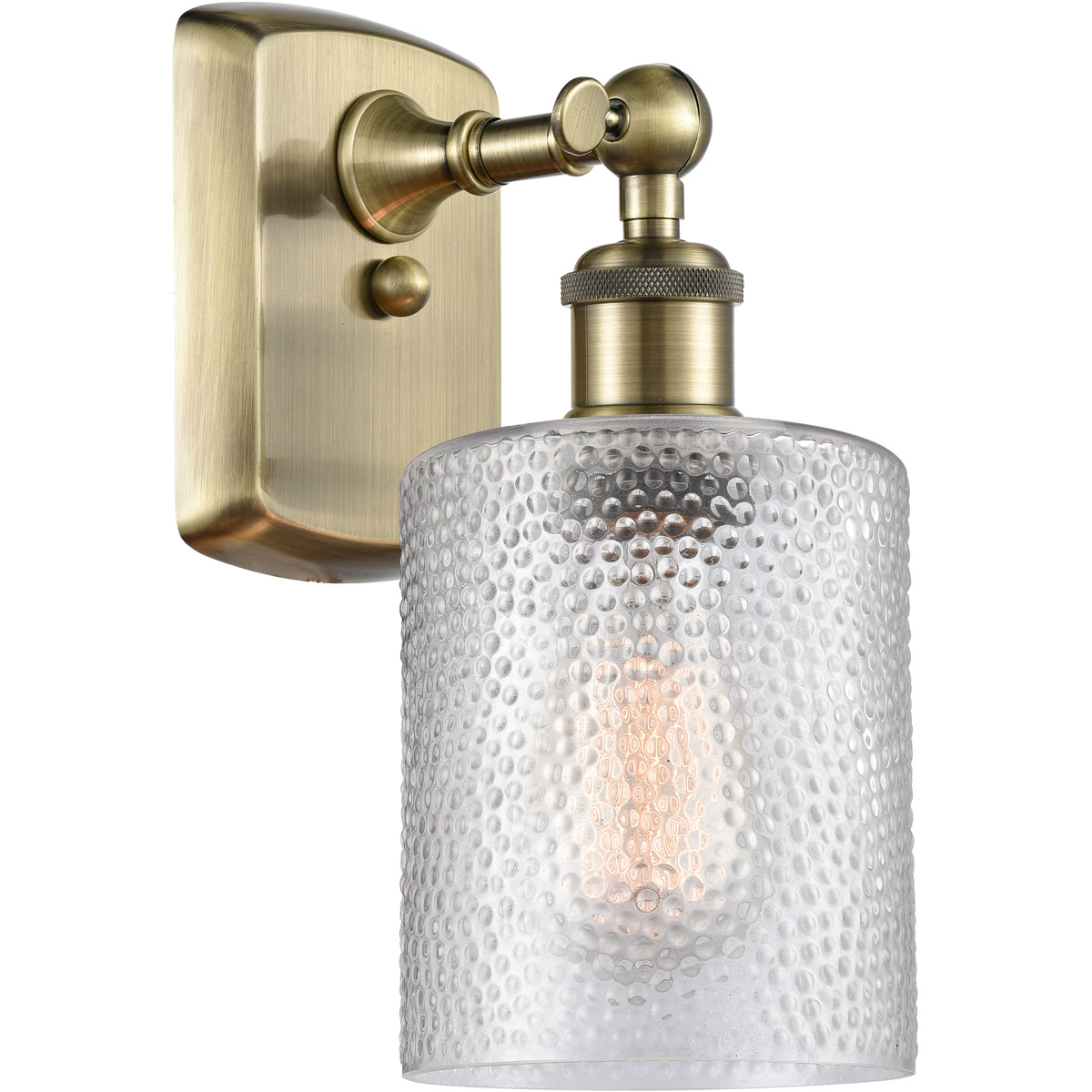 Innovations Lighting 516-1W-AB-G112 Ballston Cobbleskill 1 Light 5 inch Antique Brass Sconce Wall Light in Incandescent, Clear Glass, Ballston