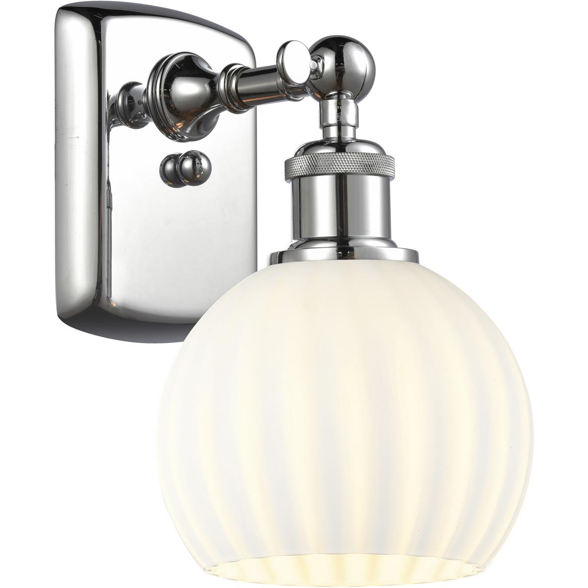 Innovations Lighting 516-1W-PC-G1217-6WV Ballston White Venetian 1 Light 6 inch Polished Chrome Sconce Wall Light
