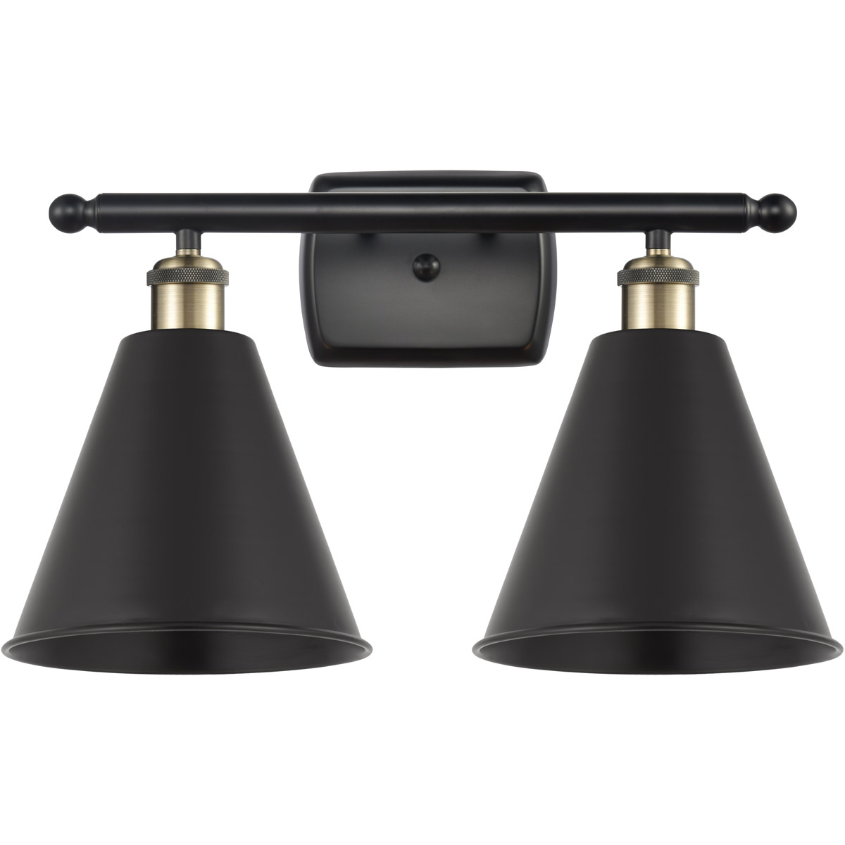 Innovations Lighting 516-2W-SG-MBD-75-RD Ballston Plymouth Dome 2 Light 18 inch Satin Gold Bath Vanity Light Wall Light in Matte Red