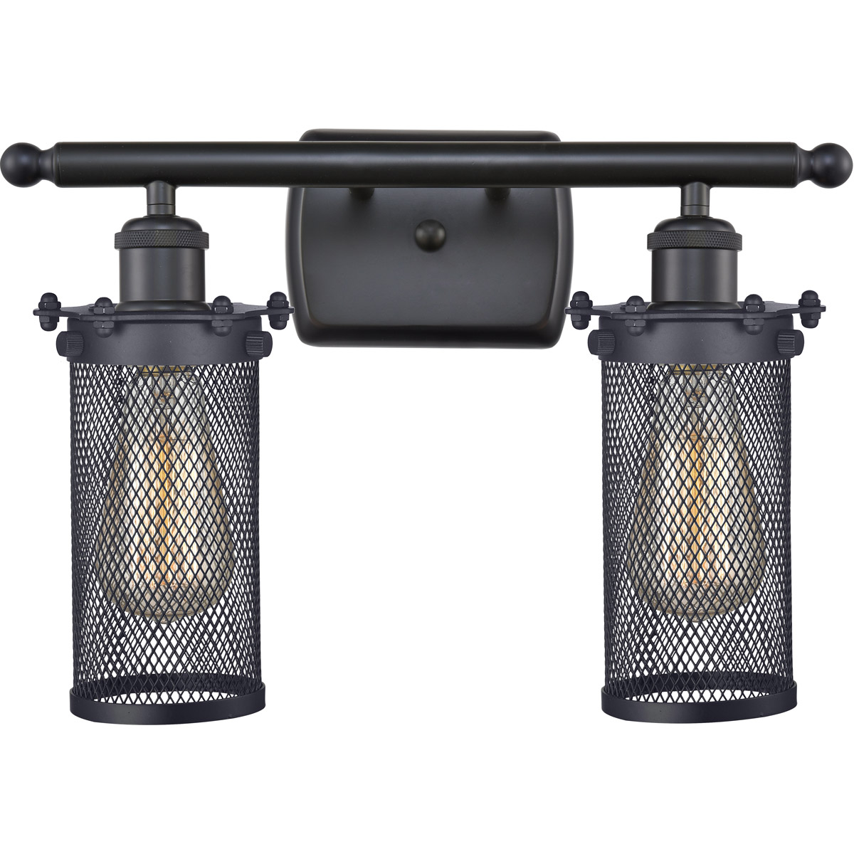 Innovations Lighting 516-2W-BK-CE219-LED Austere Bleecker LED 16 inch Matte Black Bath Vanity Light Wall Light