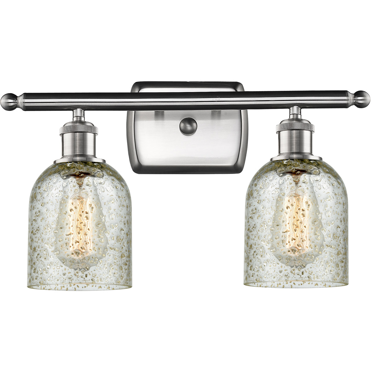 Innovations Lighting 516-2W-SN-G259 Ballston Caledonia 2 Light 16 inch Brushed Satin Nickel Bath Vanity Light Wall Light in Mica Glass, Ballston