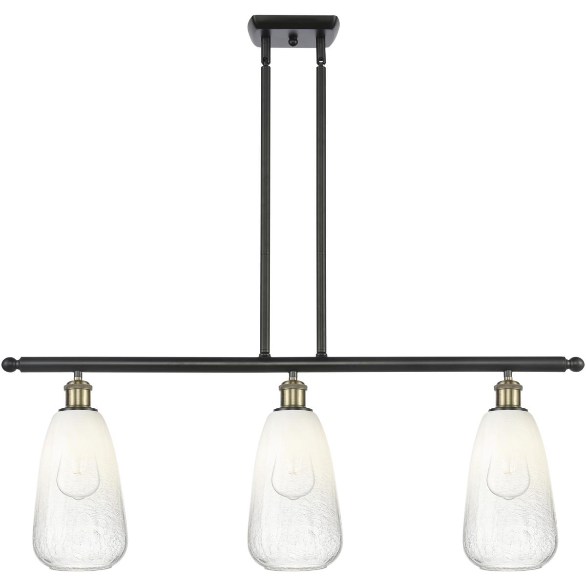 Innovations Lighting 516-3I-BAB-G480-6OP Ballston Brookhaven Almond Island Light Ceiling Light in Black Antique Brass, Opal Glass