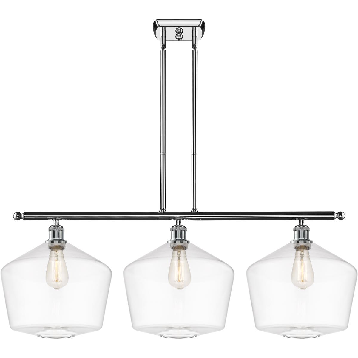 Innovations Lighting 516-3I-PC-G652-12-LED Ballston Cindyrella LED 38.5 inch Polished Chrome Island Light Ceiling Light in Clear Glass