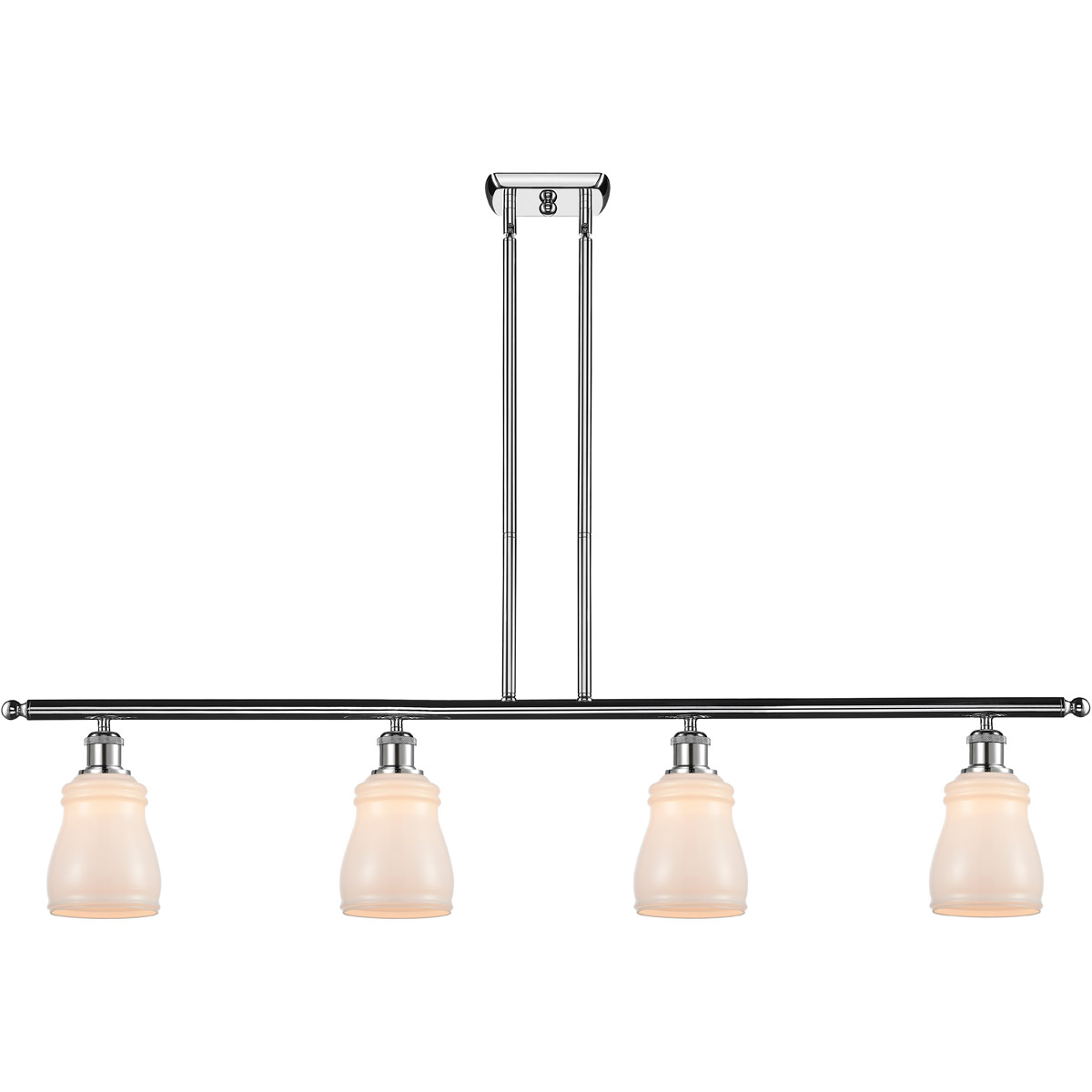 Innovations Lighting 516-4I-PC-G391-LED Ballston Ellery LED 48 inch Polished Chrome Island Light Ceiling Light in White Glass, Ballston