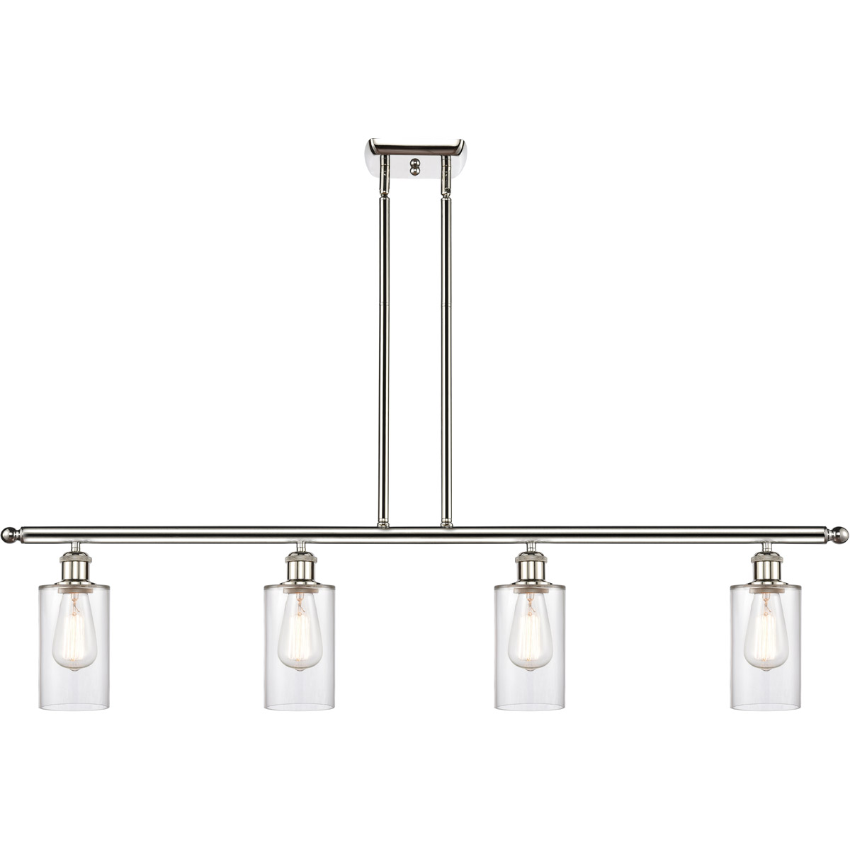 Innovations Lighting 516-4I-PN-G802 Ballston Clymer 4 Light 48 inch Polished Nickel Island Light Ceiling Light in Clear Glass, Ballston