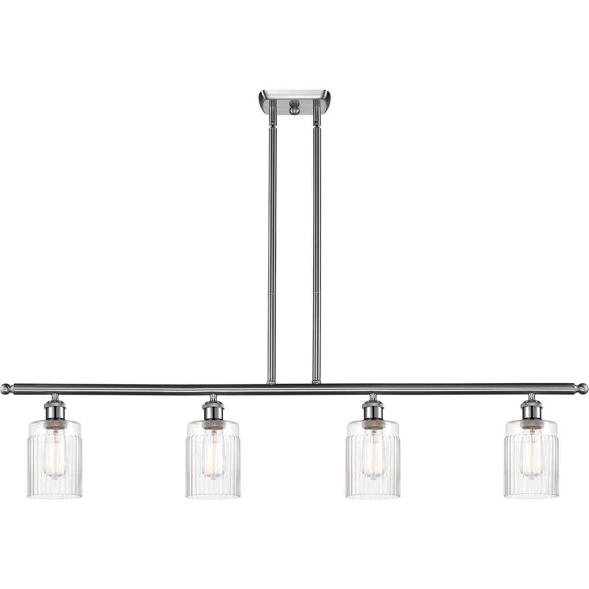 Innovations Lighting 516-4I-SN-G342-LED Ballston Hadley LED 48 inch Brushed Satin Nickel Island Light Ceiling Light in Clear Glass, Ballston