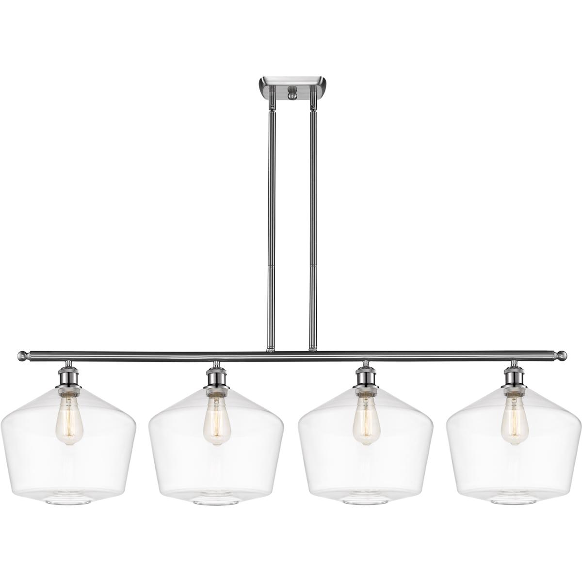 Innovations Lighting 516-4I-SN-G652-12-LED Ballston Cindyrella LED 50.25 inch Brushed Satin Nickel Island Light Ceiling Light in Clear Glass