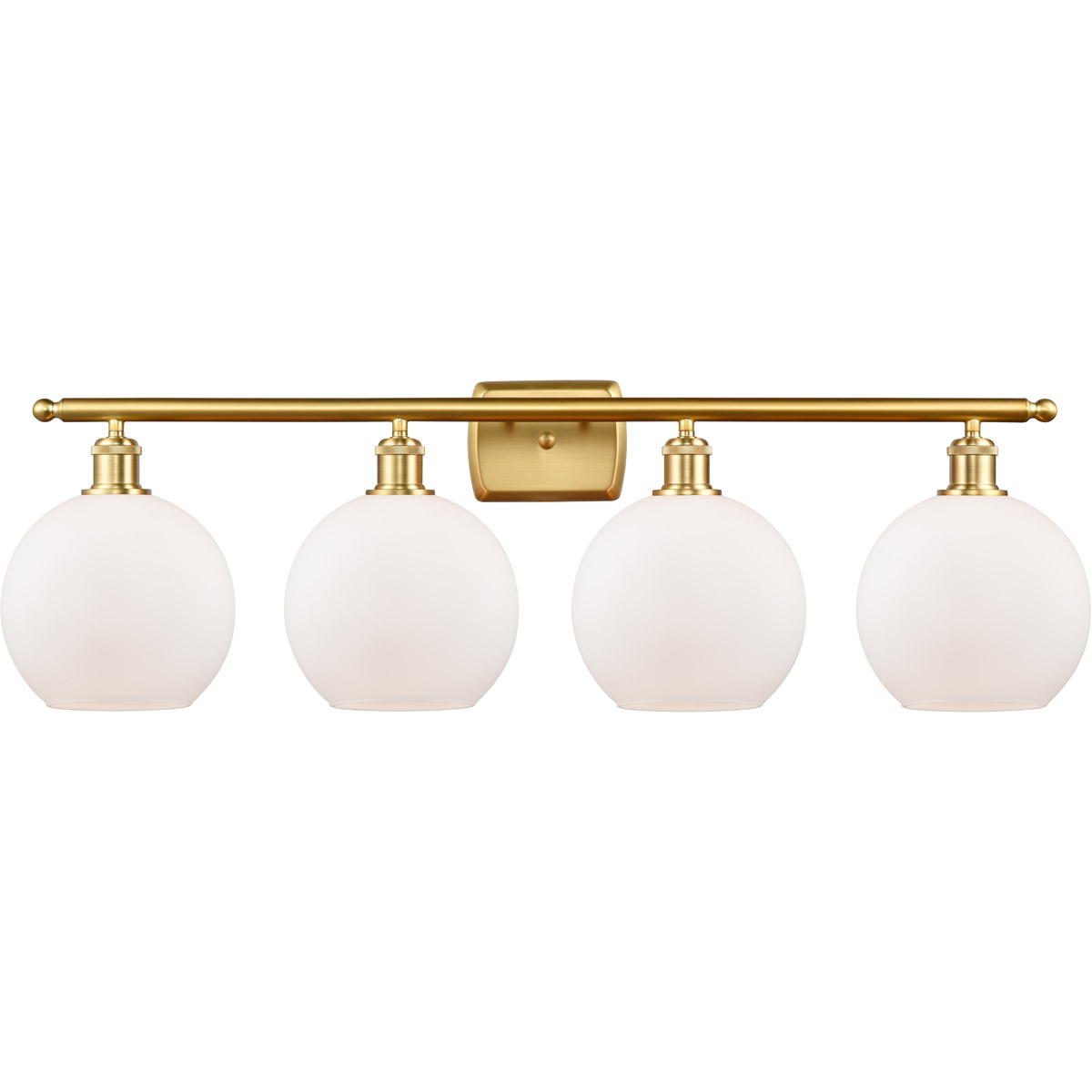 Innovations Lighting 516-4W-SG-G121-8 Ballston Athens 4 Light 36 inch Satin Gold Bath Vanity Light Wall Light