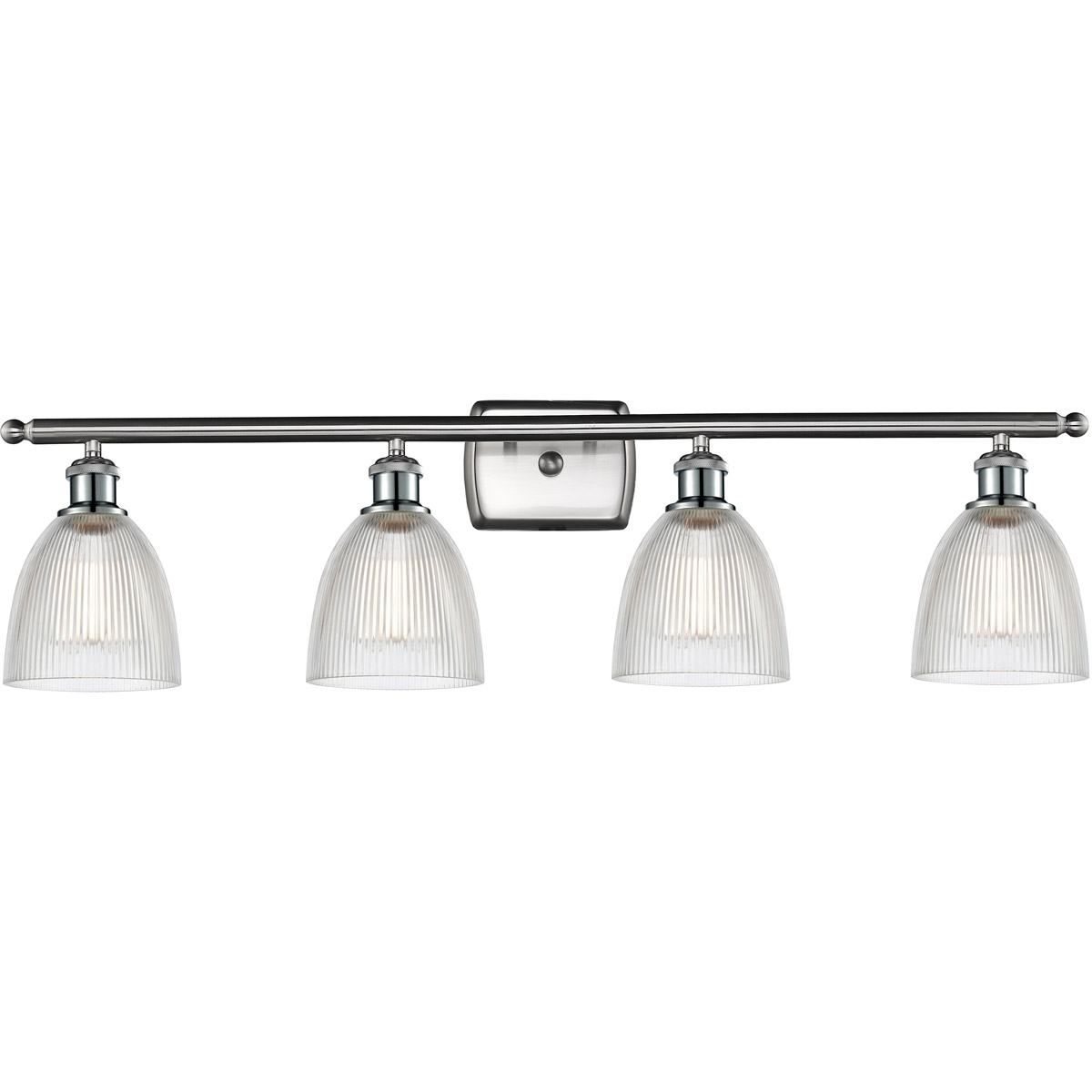 Innovations Lighting 516-4W-SN-G382 Ballston Castile 4 Light 36 inch Brushed Satin Nickel Bath Vanity Light Wall Light in Clear Glass, Ballston
