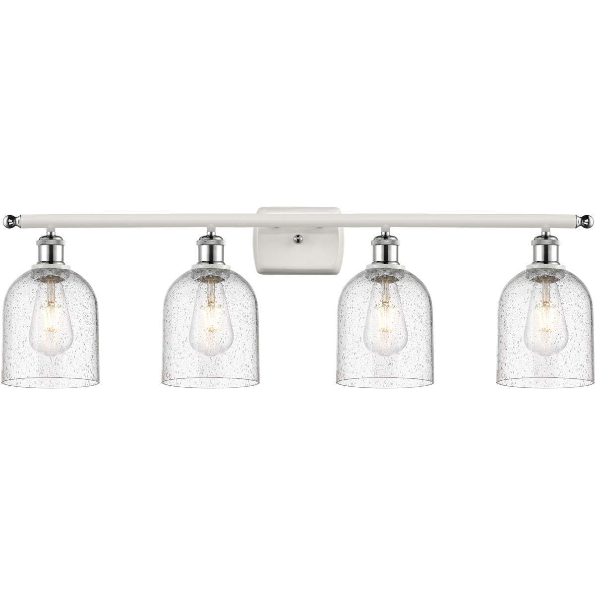Innovations Lighting 516-4W-WPC-G558-6SDY Ballston Bella 4 Light 35.5 inch White Polished Chrome Bath Vanity Light Wall Light