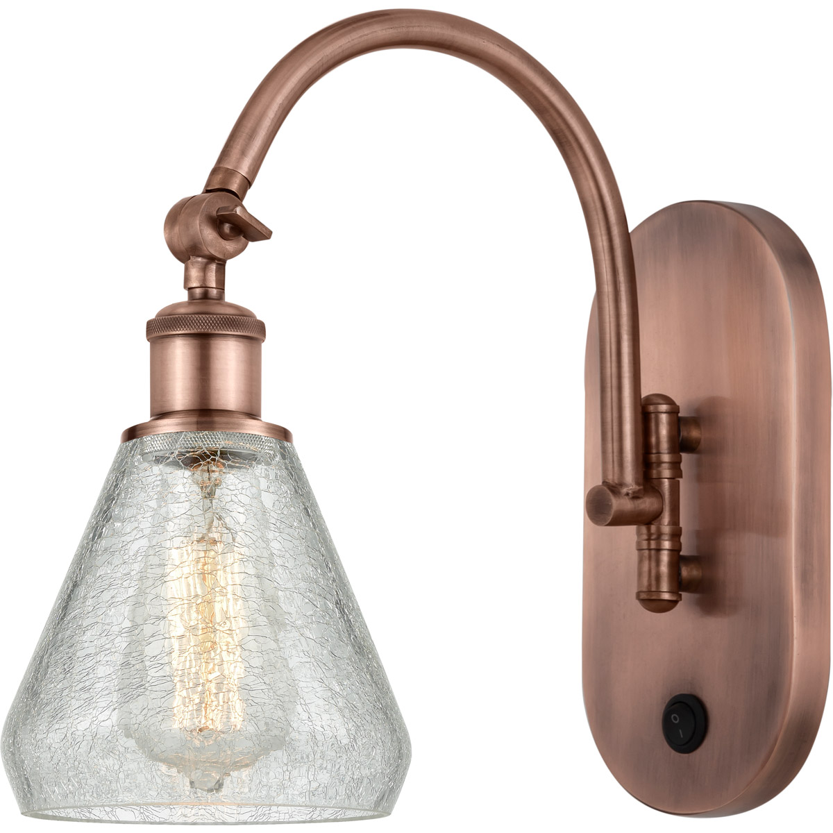 Innovations Lighting 518-1W-AC-G275-LED Ballston Conesus LED 6 inch Antique Copper Sconce Wall Light
