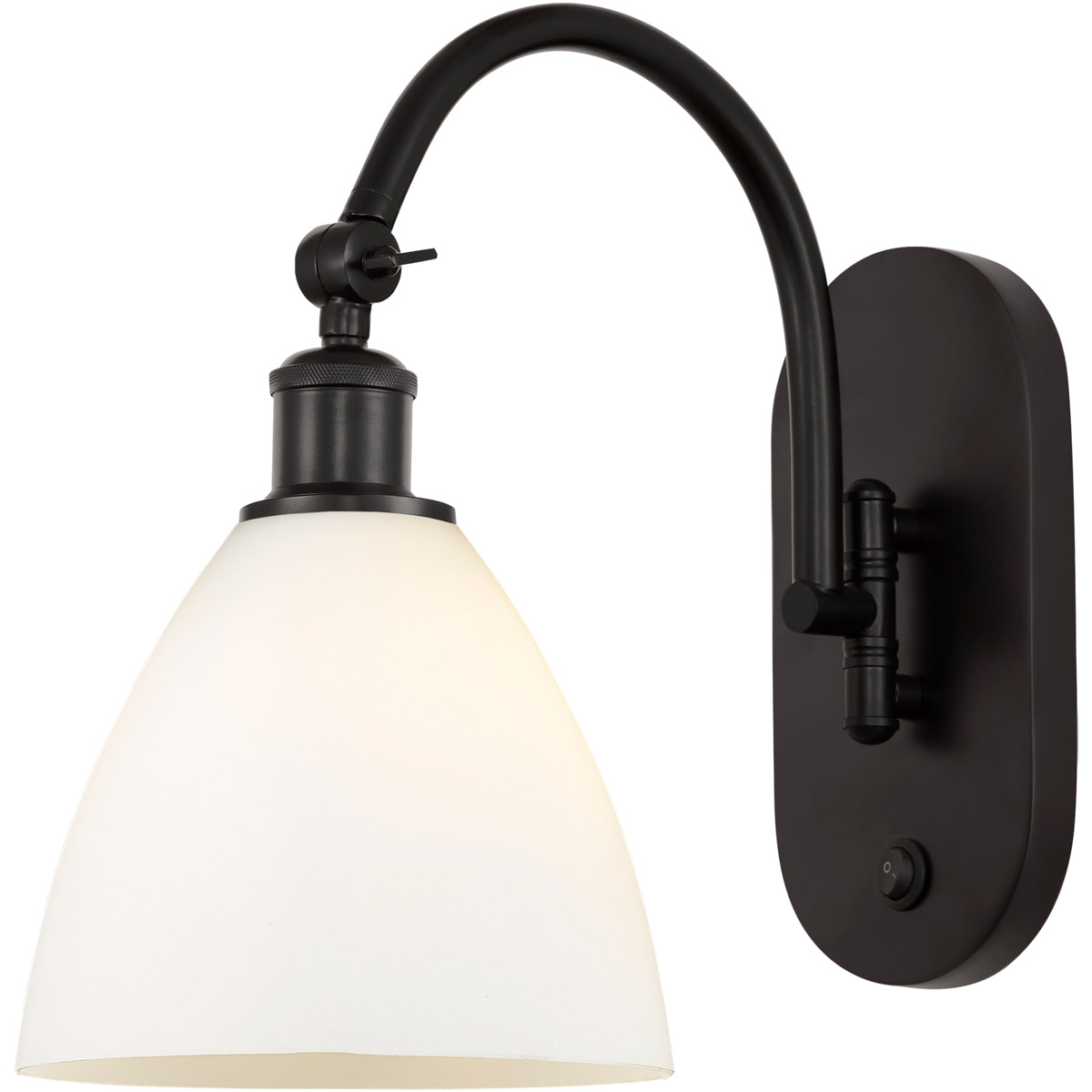 Innovations Lighting 518-1W-OB-GBD-751-LED Ballston Dome LED 8 inch Oil Rubbed Bronze Sconce Wall Light in Matte White Glass