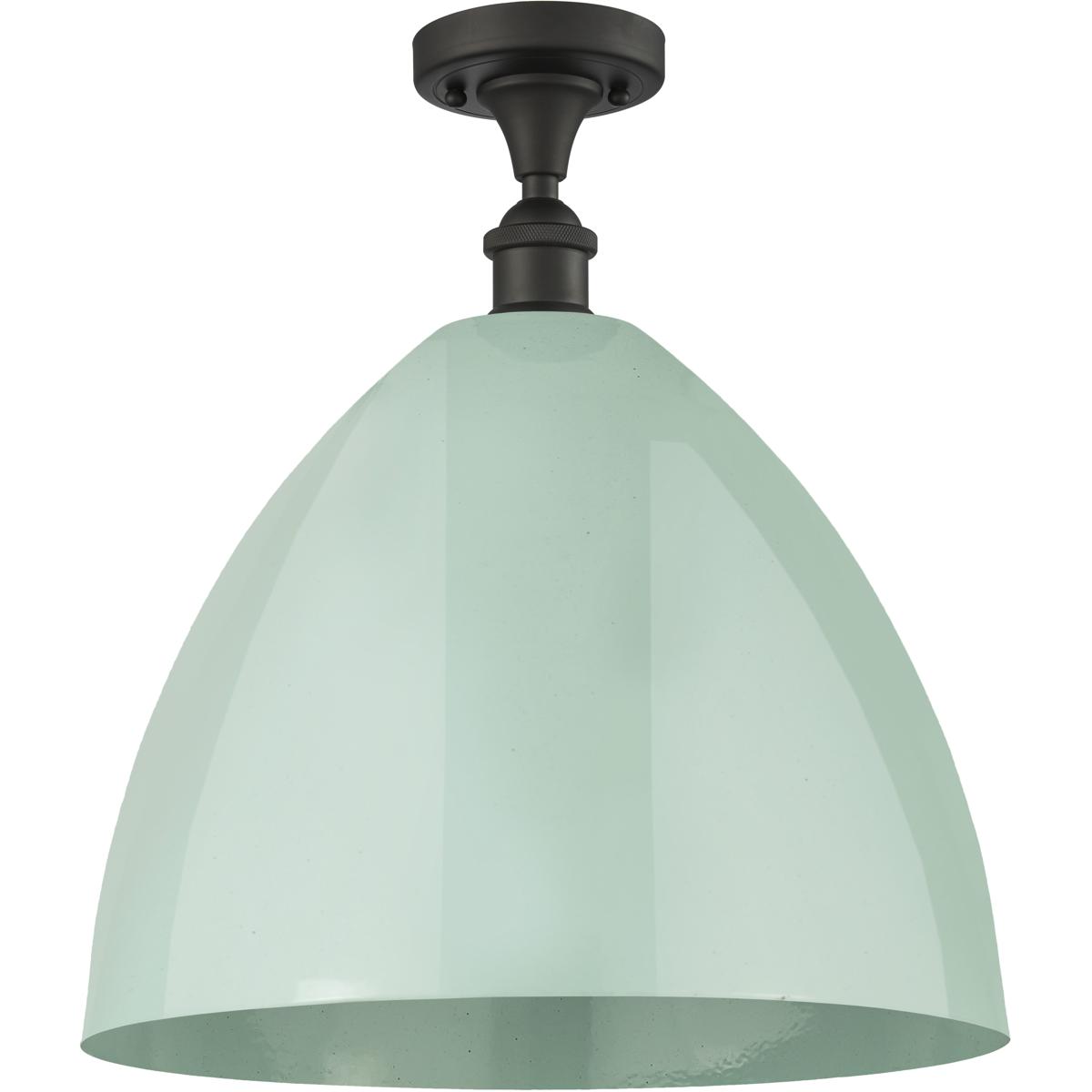 Innovations Lighting 616-1F-OB-MBD-16-SF Edison Plymouth Dome 1 Light 16 inch Oil Rubbed Bronze Semi-Flush Mount Ceiling Light in Seafoam