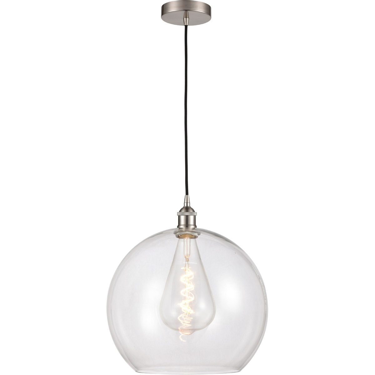 Innovations Lighting 616-1P-SN-G122-14 Edison Athens 1 Light 14 inch Brushed Satin Nickel Pendant Ceiling Light