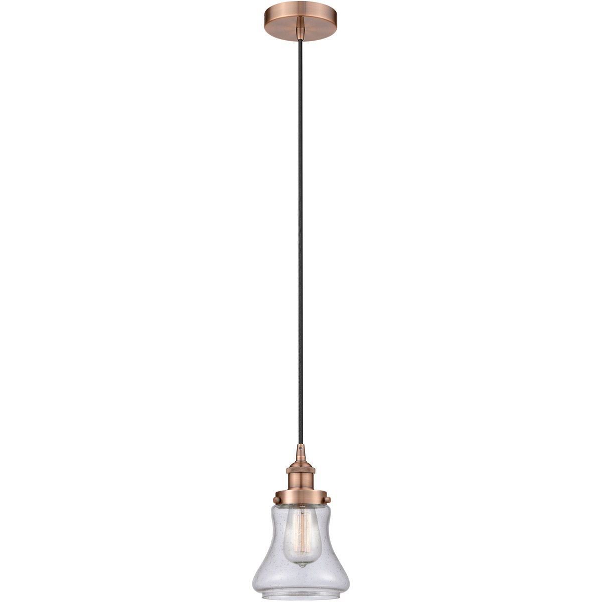 Innovations Lighting 616-1PH-AC-G194 Edison Bellmont 1 Light 6 inch Antique Copper Mini Pendant Ceiling Light