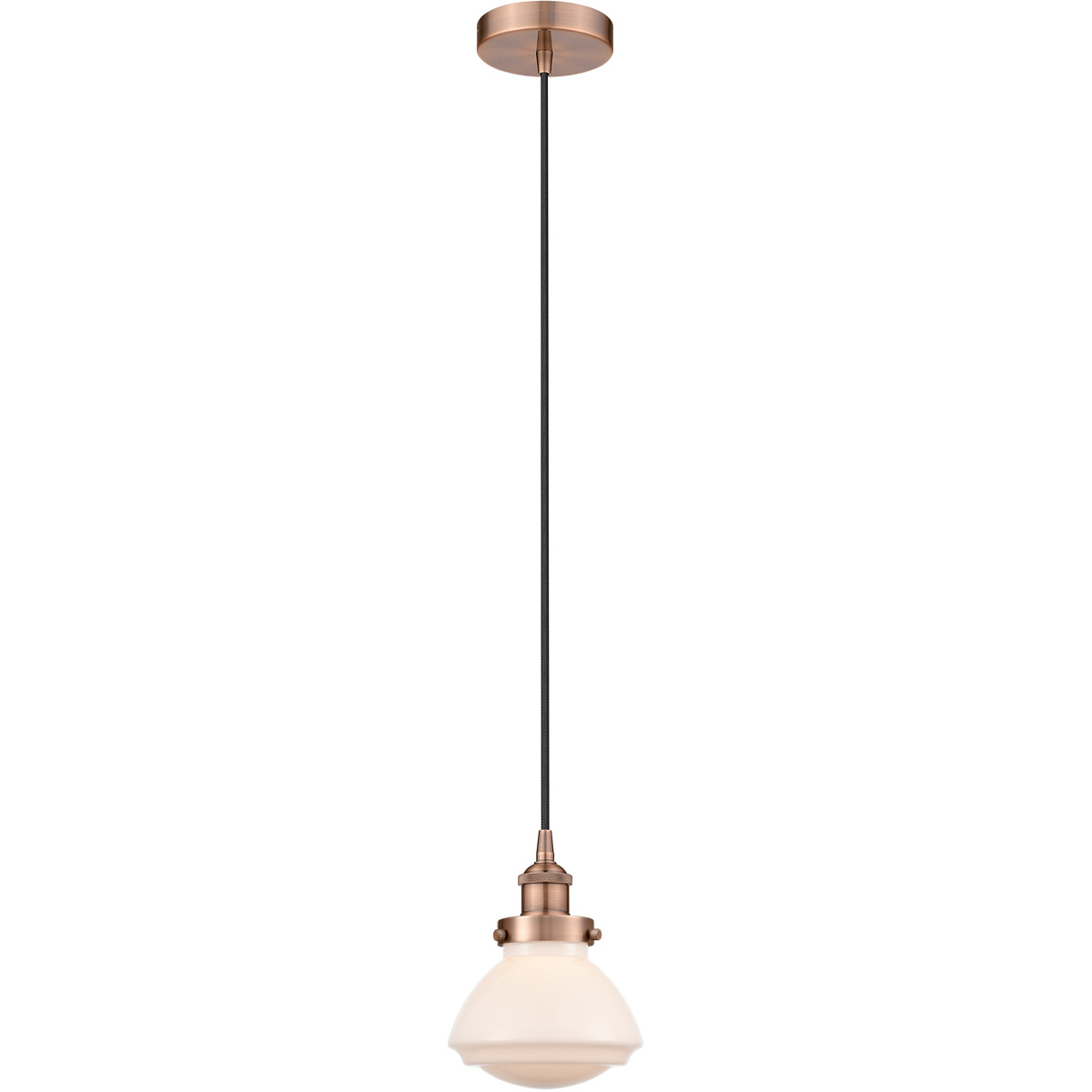 Innovations Lighting 616-1PH-AC-G321 Edison Olean 1 Light 7 inch Antique Copper Mini Pendant Ceiling Light