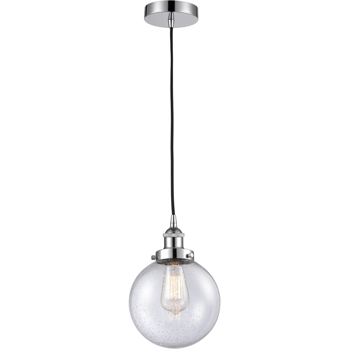 Innovations Lighting 616-1PH-PC-G204-8 Edison Beacon 1 Light 8 inch Polished Chrome Mini Pendant Ceiling Light
