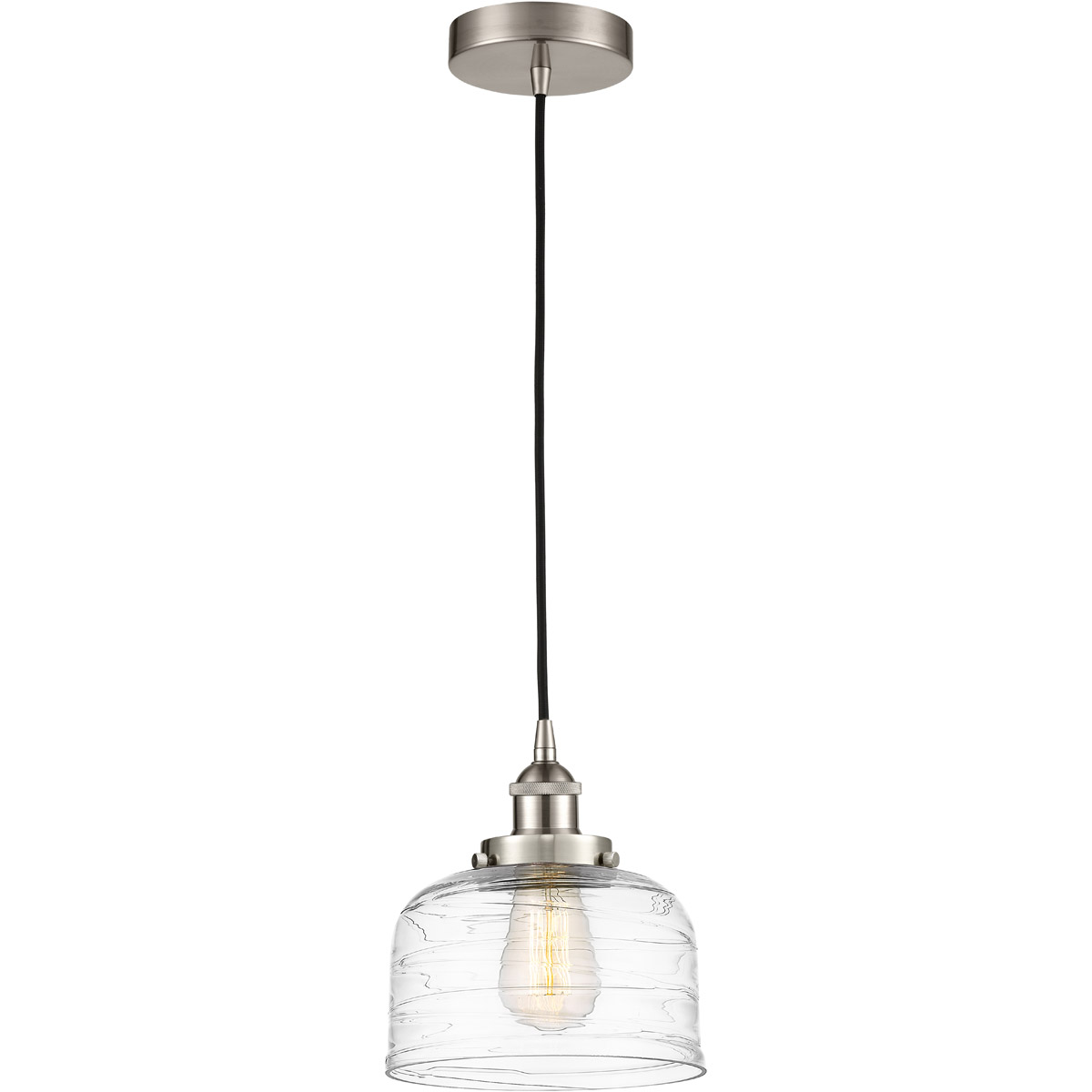 Innovations Lighting 616-1PH-SN-G713 Edison Bell 1 Light 8 inch Brushed Satin Nickel Mini Pendant Ceiling Light