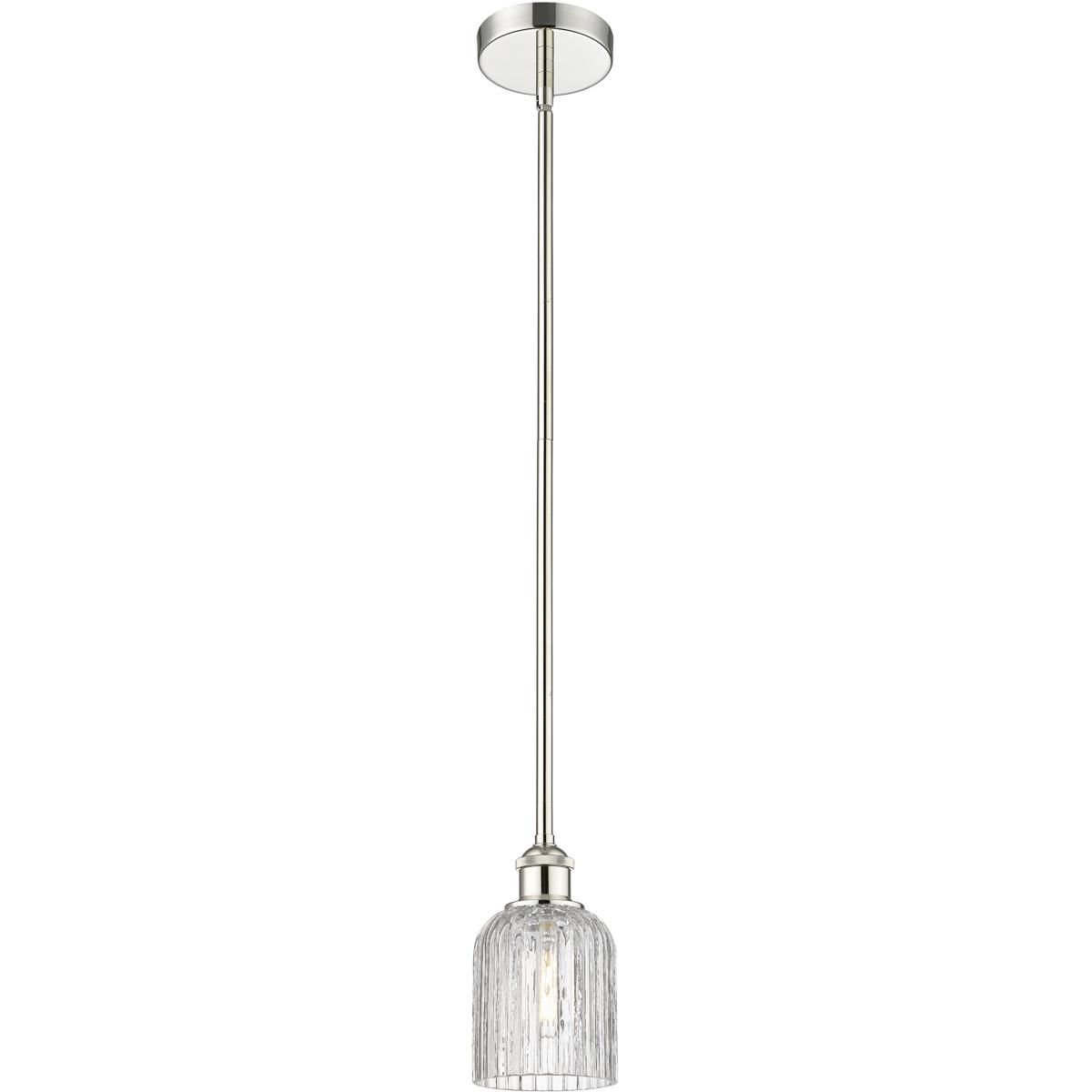 Innovations Lighting 616-1S-PN-G559-5CL Bridal Veil 1 Light 5 inch Polished Nickel Mini Pendant Ceiling Light in Clear