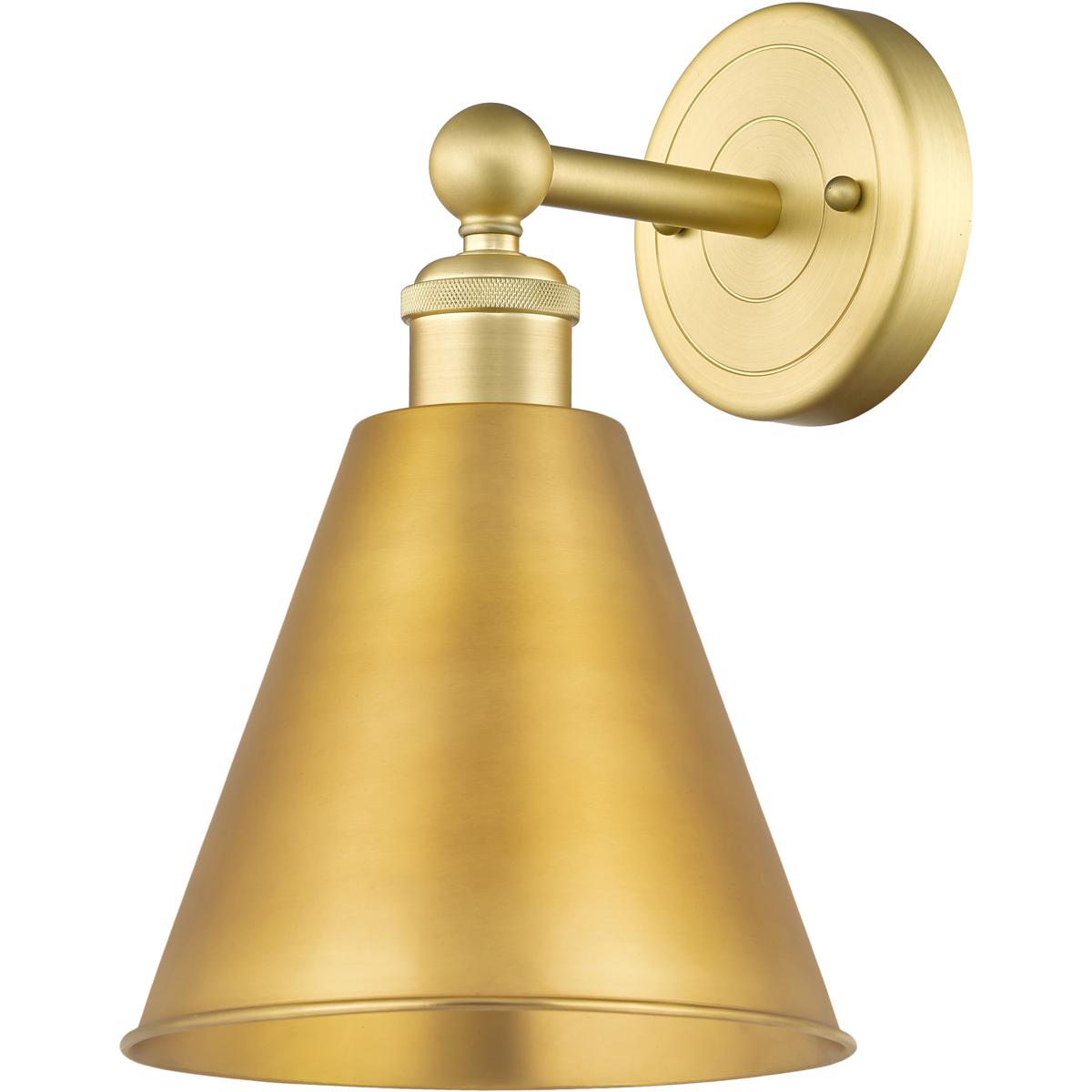 Innovations Lighting 616-1W-SG-MBC-8-SG Ballston Cone 1 Light 8 inch Satin Gold Sconce Wall Light