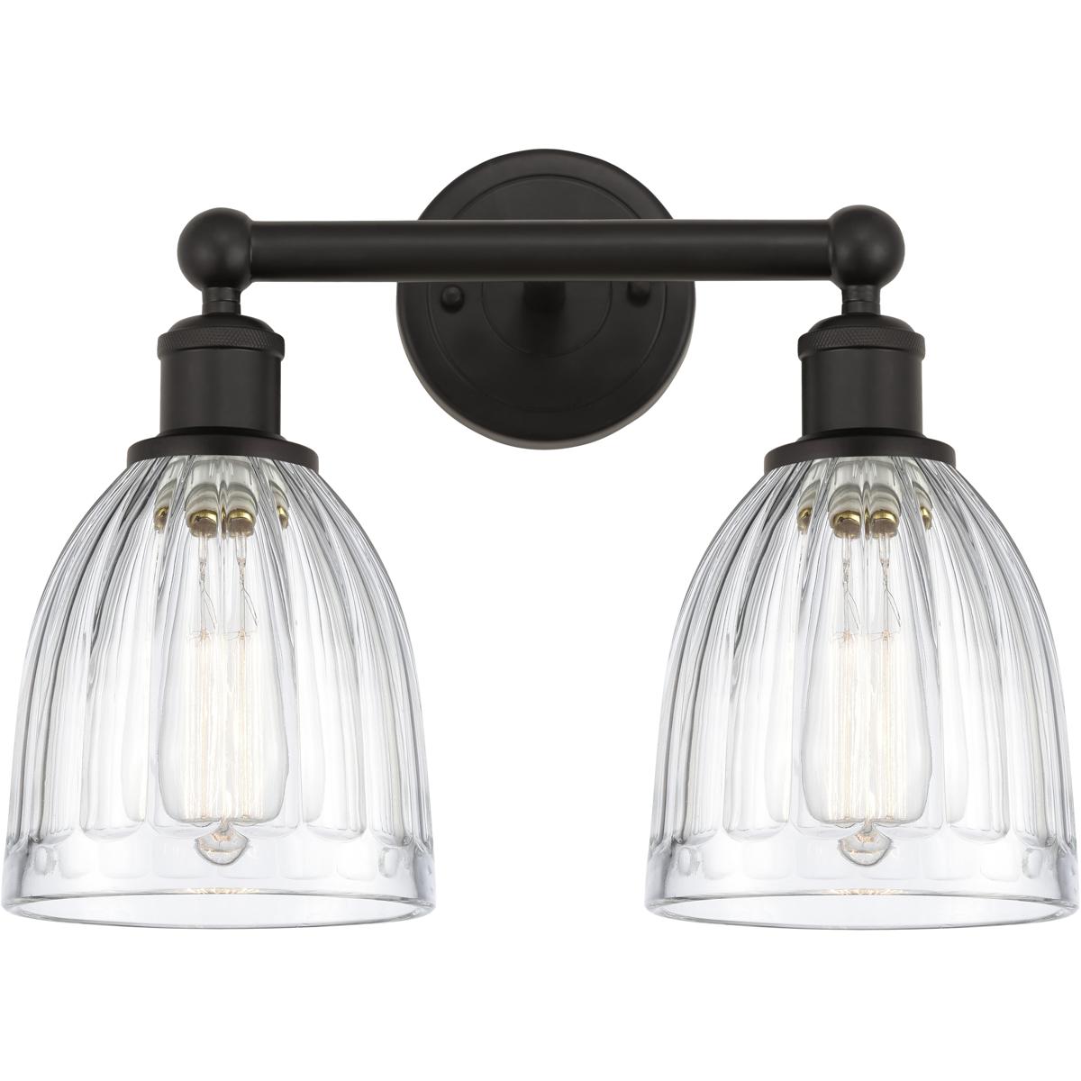 Innovations Lighting 616-2W-OB-G442 Edison Brookfield 2 Light 15 inch Oil Rubbed Bronze Bath Vanity Light Wall Light in Clear Glass