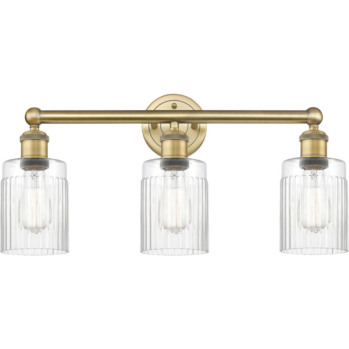 Innovations Lighting 616-3W-BB-G342 Hadley 3 Light 22.5 inch Brushed Brass Bath Vanity Light Wall Light in Clear