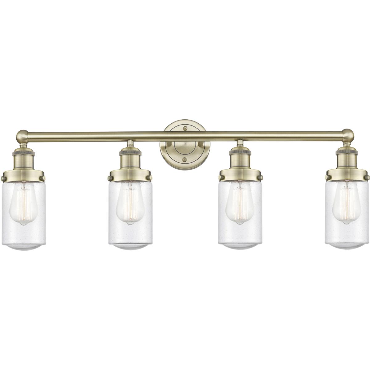 Innovations Lighting 616-4W-AB-G314 Dover 4 Light 33.5 inch Antique Brass Bath Vanity Light Wall Light in Seedy