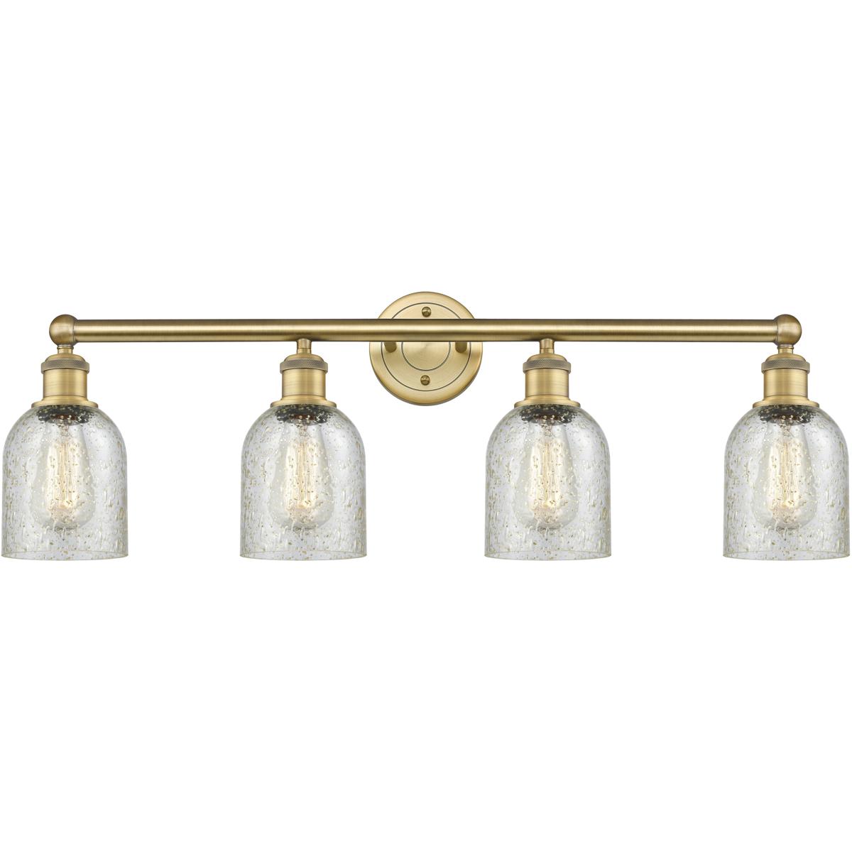 Innovations Lighting 616-4W-BB-G259 Caledonia 4 Light 32 inch Brushed Brass Bath Vanity Light Wall Light in Mica