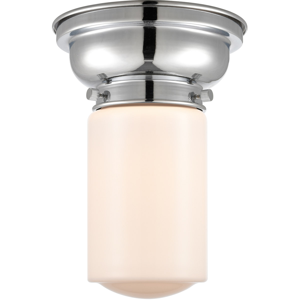 Innovations Lighting 623-1F-PC-G311-LED Aditi Dover LED 6 inch Polished Chrome Flush Mount Ceiling Light in Matte White Glass, Aditi