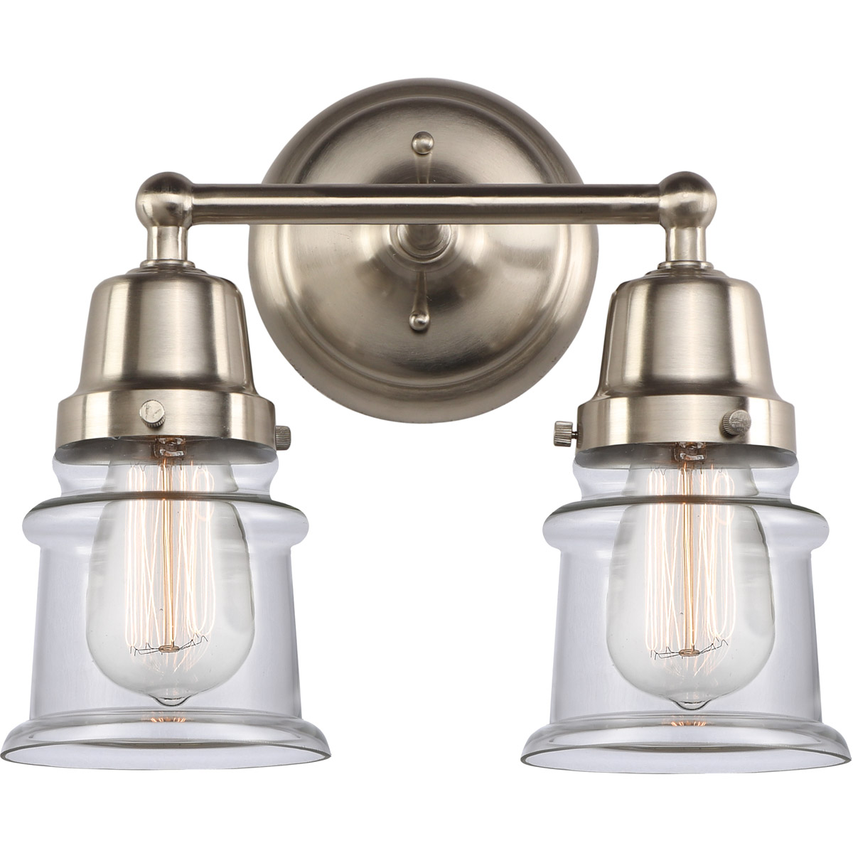 Innovations Lighting 623-2W-SN-G182S Aditi Small Canton 2 Light 13.25 inch Brushed Satin Nickel Bath Vanity Light Wall Light, Aditi
