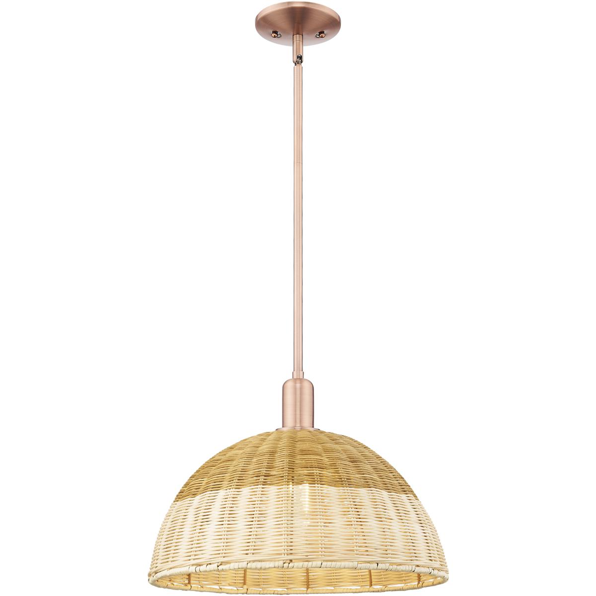 Innovations Lighting 716-1S-AC-NBD2-16-NAT Natural Ballston Dome 1 Light 15.75 inch Antique Copper Mini Pendant Ceiling Light