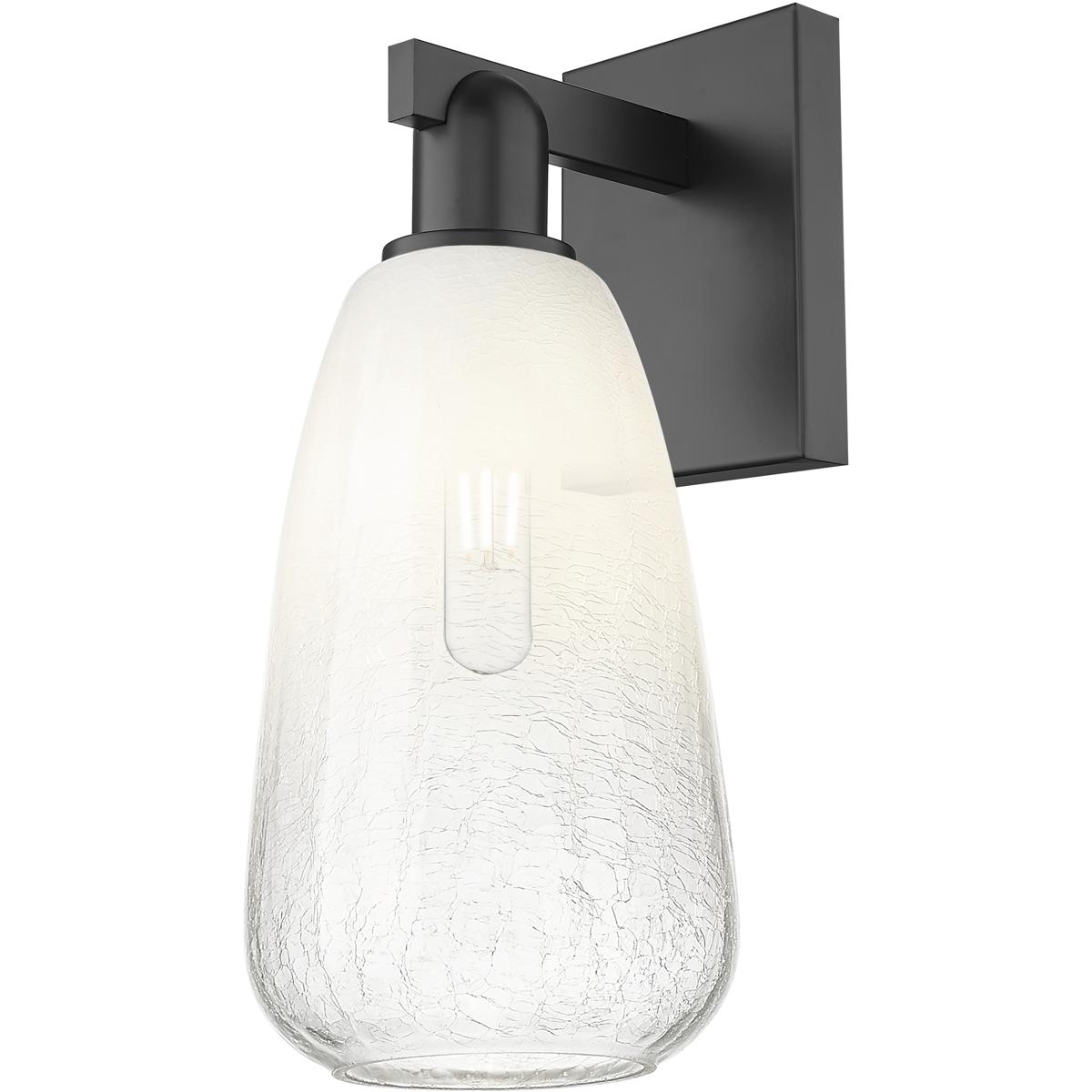 Innovations Lighting 716-1W-BK-G480-6OP Brookhaven Almond Sconce Wall Light in Matte Black, Opal Glass