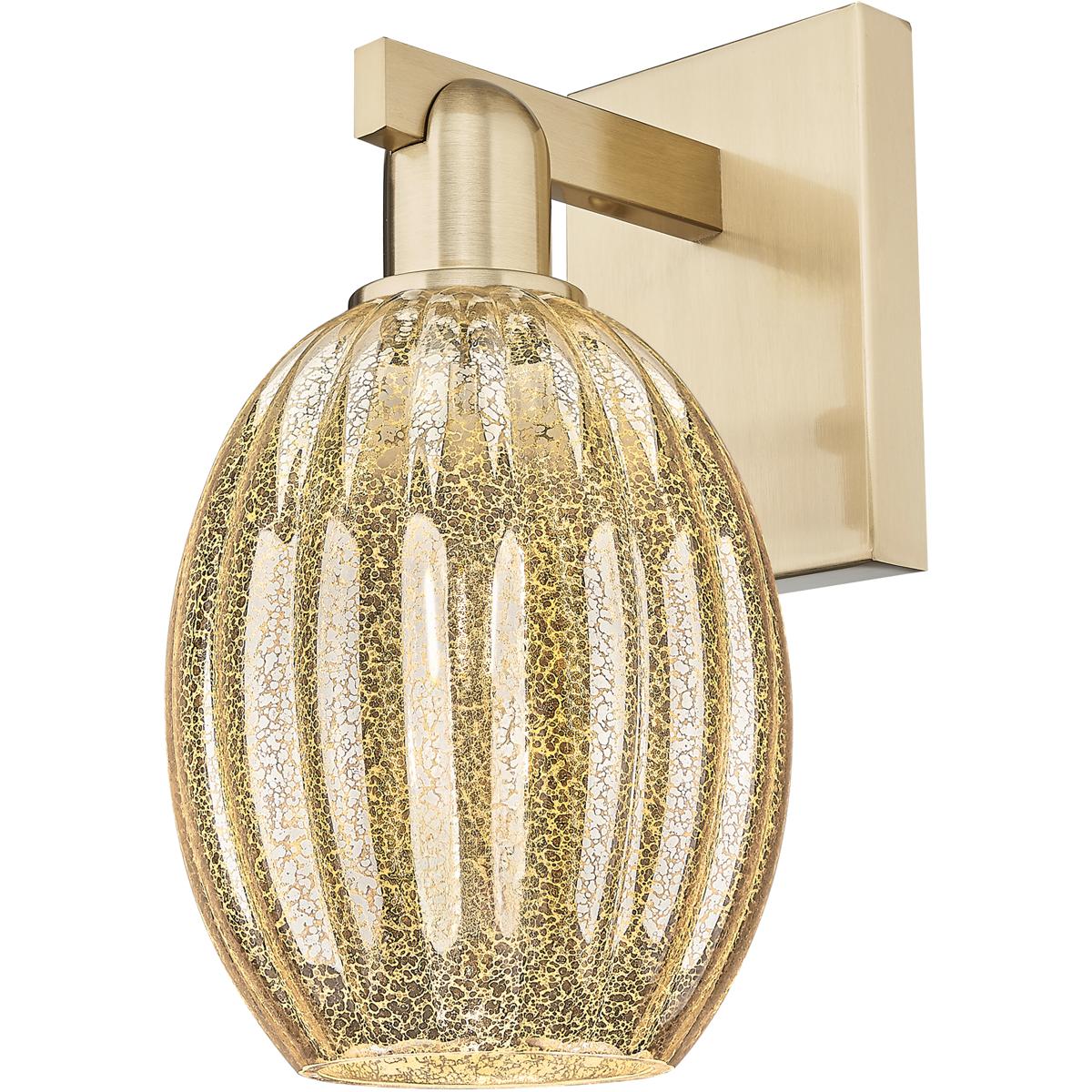 Innovations Lighting 716-1W-CB-G459-6ME Preston Sconce Wall Light in Mercury Glass, Champagne Bronze