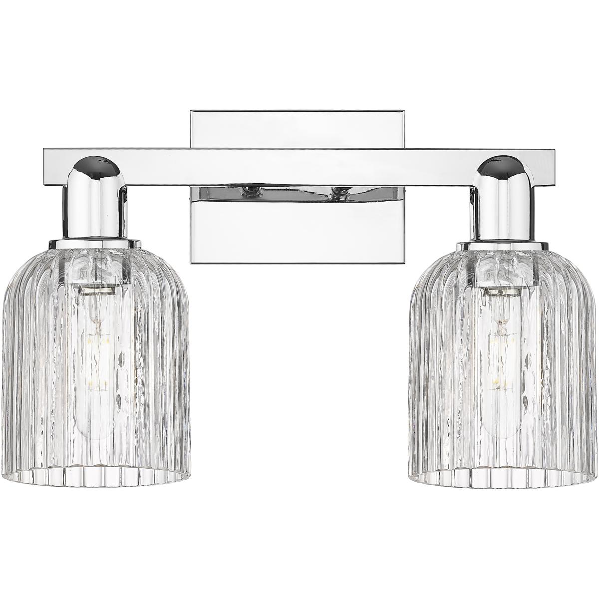 Innovations Lighting 716-2W-PC-G559-5CL Bridal Veil 2 Light 16 inch Polished Chrome Bath Vanity Light Wall Light in Clear Glass