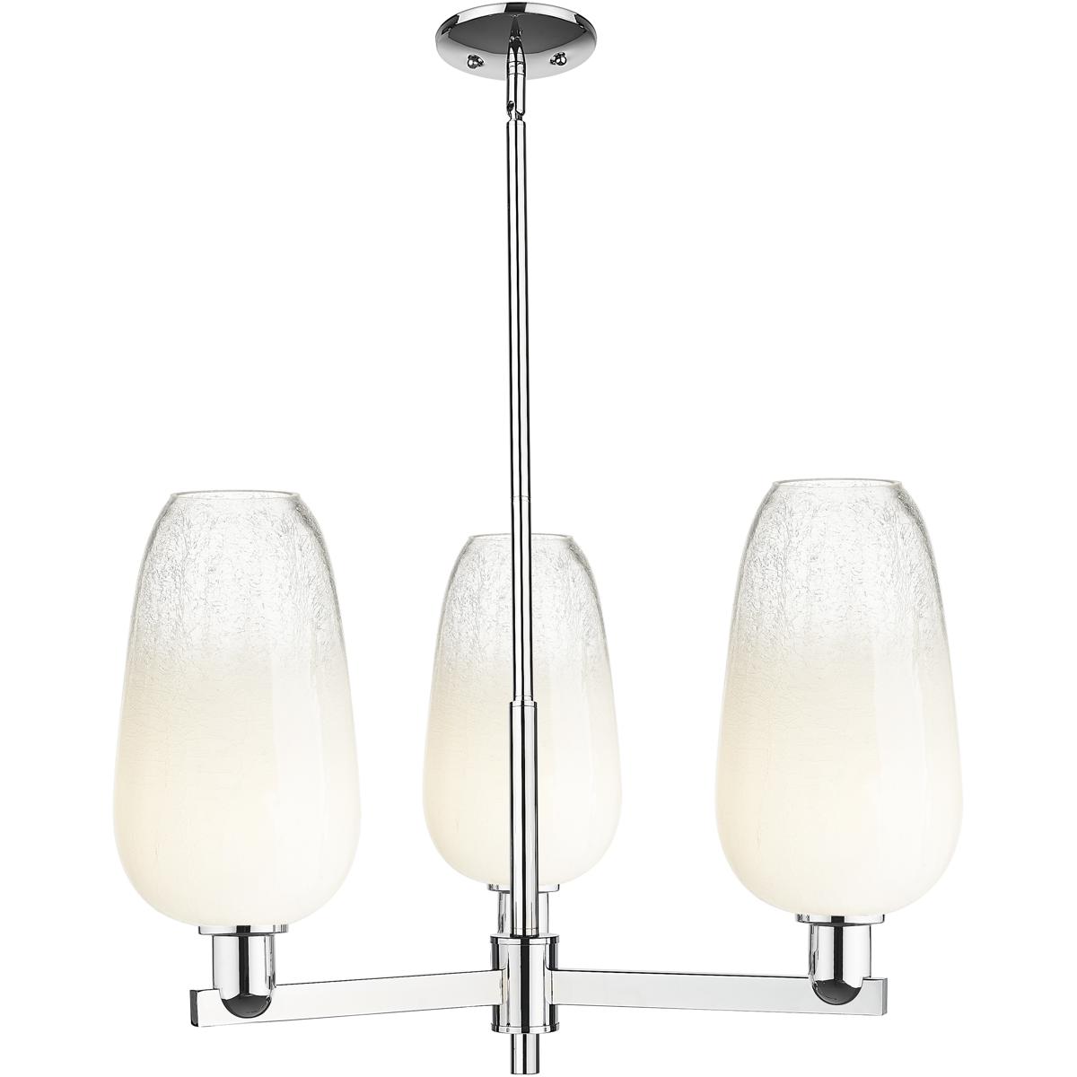 Innovations Lighting 716-3CR-PC-G484-7OP Brookhaven Flute 3 Light 17.63 inch Polished Chrome Chandelier Ceiling Light in Opal Glass