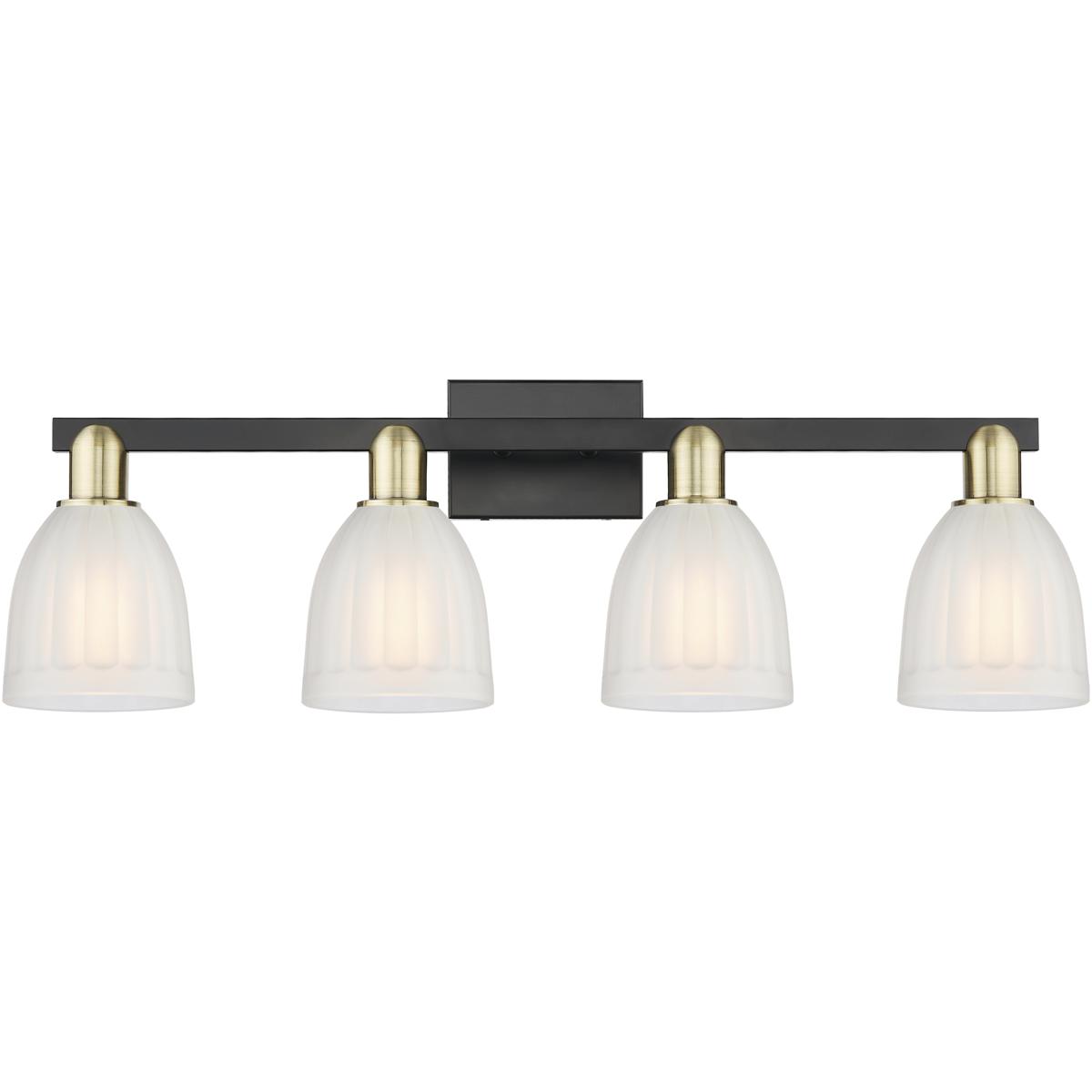 Innovations Lighting 716-4W-BAB-G441 Arcadia Brookfield 4 Light 33 inch Black Antique Brass Bath Vanity Light Wall Light
