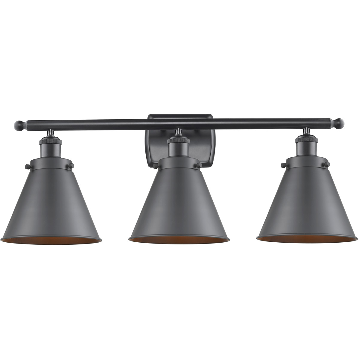 Innovations Lighting 916-3W-BK-M13 Ballston Appalachian 3 Light 26 inch Matte Black Bath Vanity Light Wall Light, Ballston