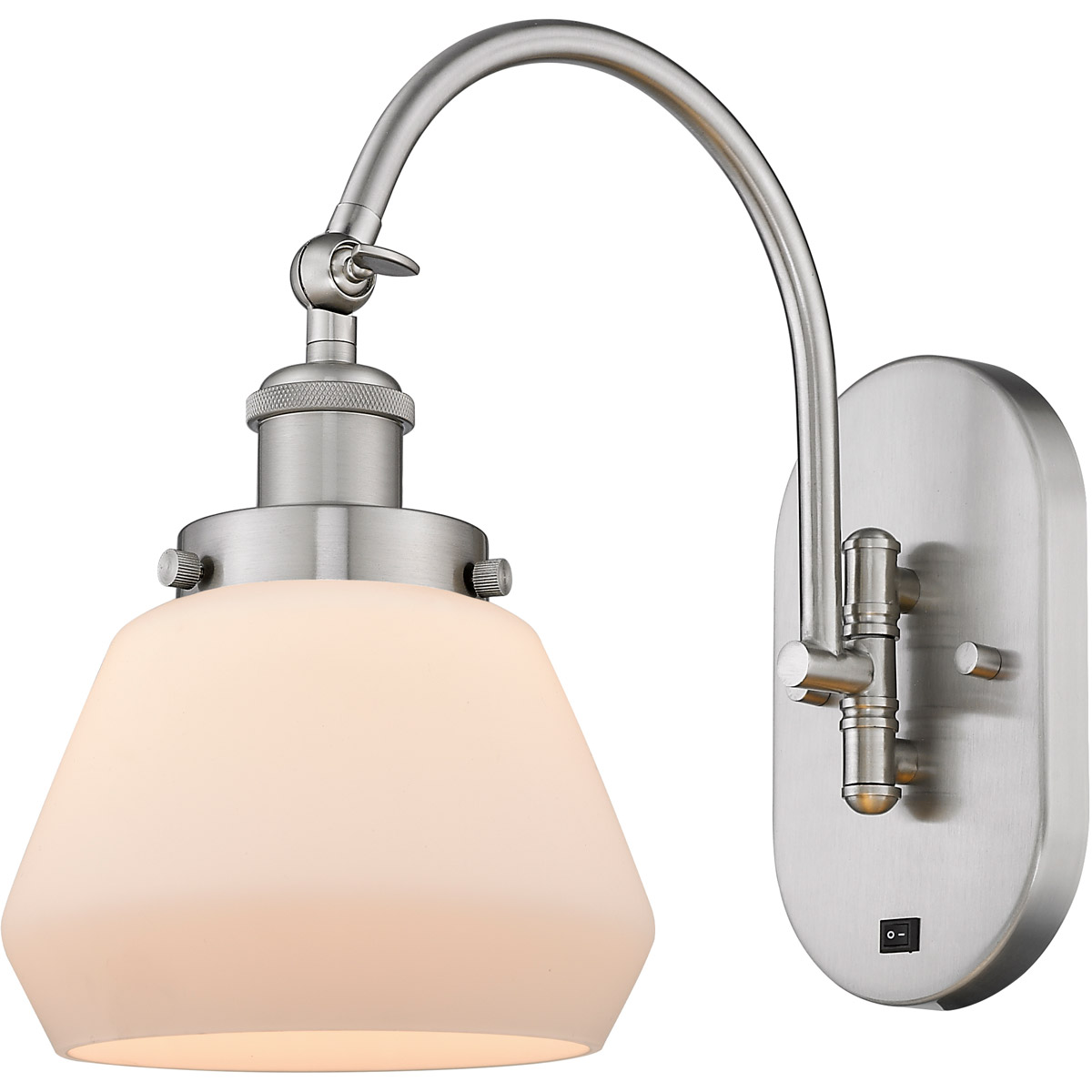 Innovations Lighting 918-1W-SN-G171 Franklin Restoration Fulton 1 Light 7 inch Brushed Satin Nickel Sconce Wall Light