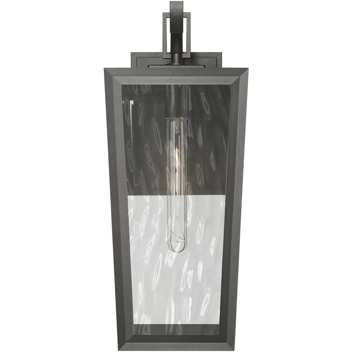 Innovations Lighting 9952-1W-BK-21-WG Madison 1 Light 20.75 inch Matte Black Outdoor Sconce in Waterglass