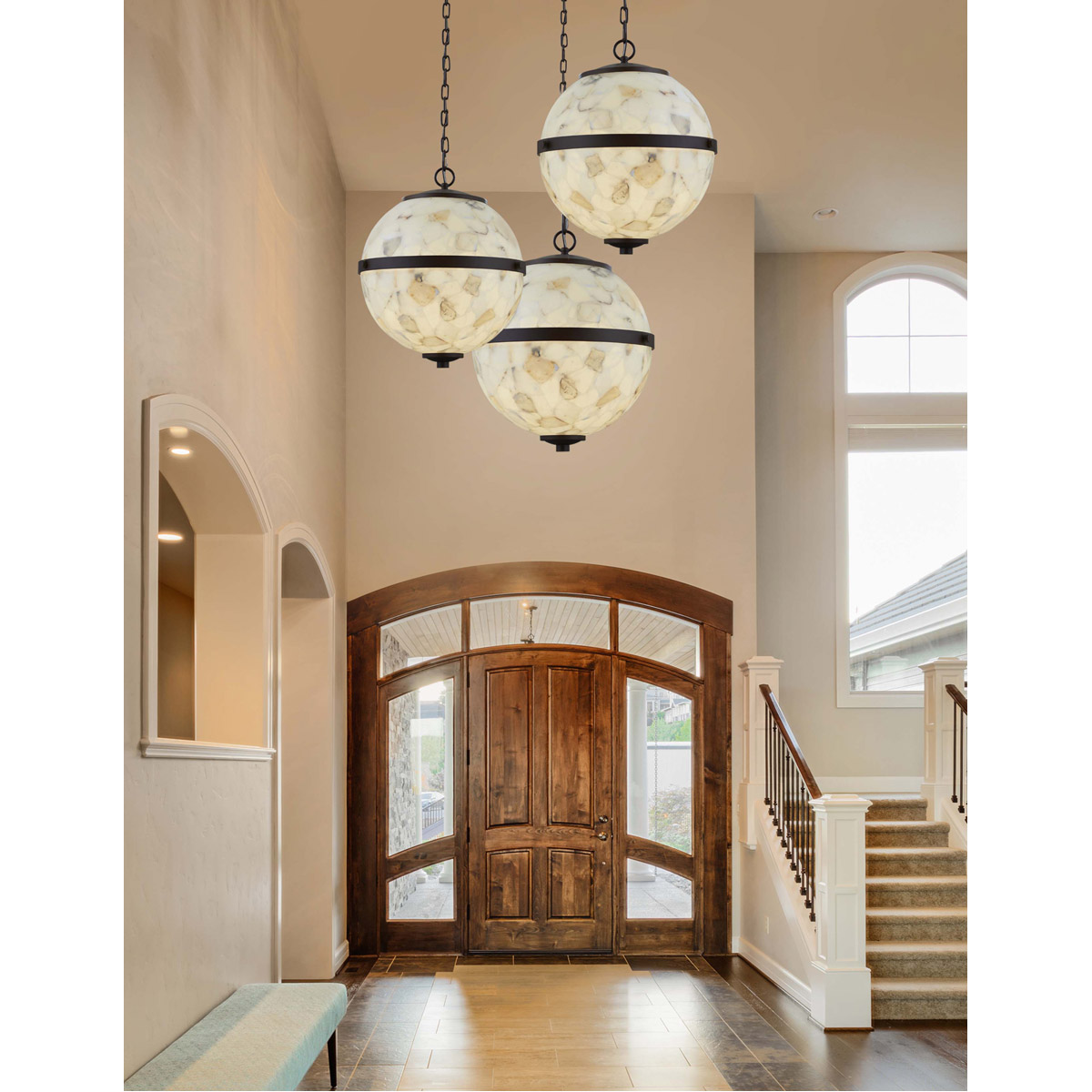 Justice Design ALR-8040-CROM Alabaster Rocks Imperial LED 17 inch Polished Chrome Chandelier Ceiling Light in Incandescent
